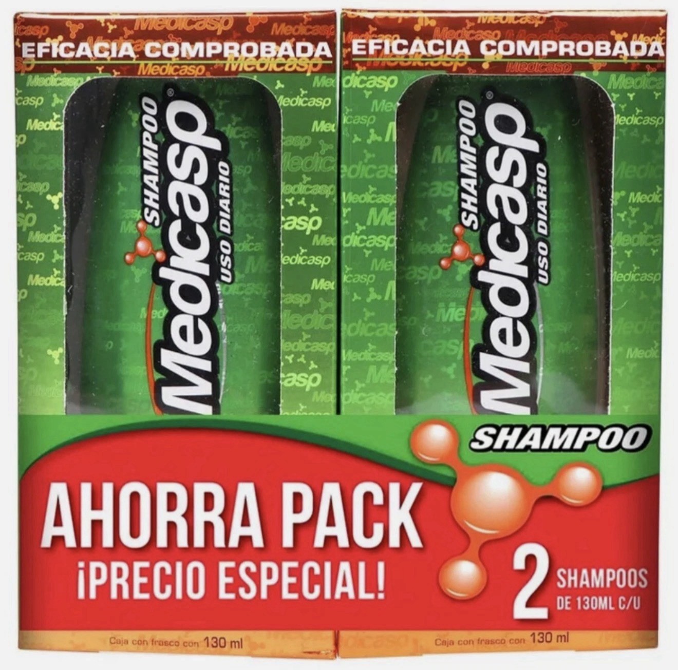 Medicasp Anti Dandruff Shampoo Caspa 2 Pack, 130 ml Each Medicasp Anti Dandruff Shampoo Caspa 2 Pack, 130 ml Each