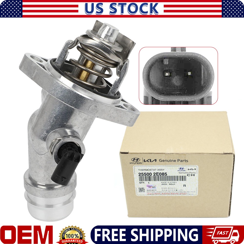 OEM 25500-2E085 For Hyundai Kia 2.0L17-20 Engine Coolant Thermostat Assembly US