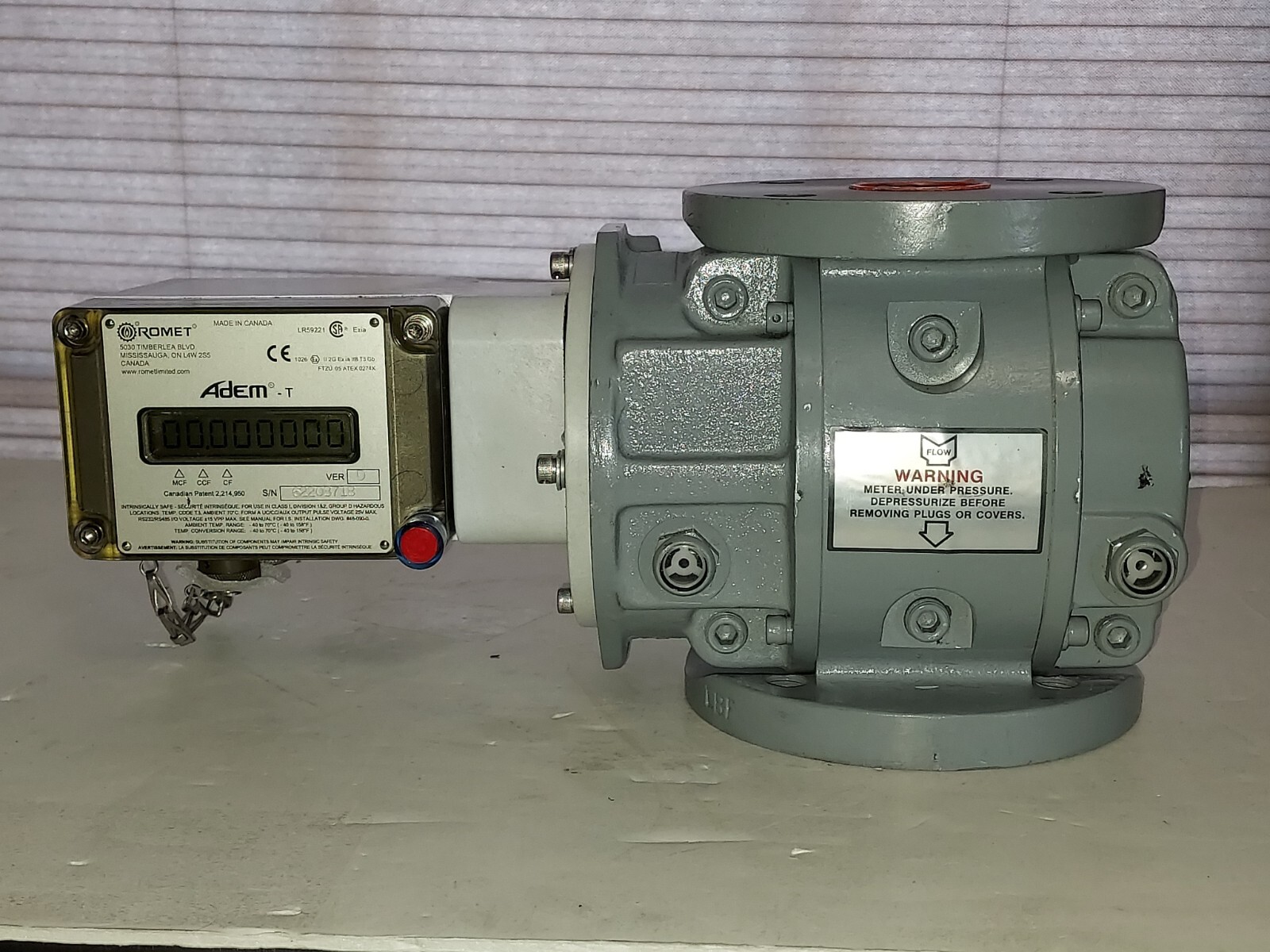 NEW ROMET AdEM-T ROTARY GAS METER MODEL RM 600 CAP 600, 1-1/2\ NEW ROMET AdEM-T ROTARY GAS METER MODEL RM 600 CAP 600, 1-1/2\