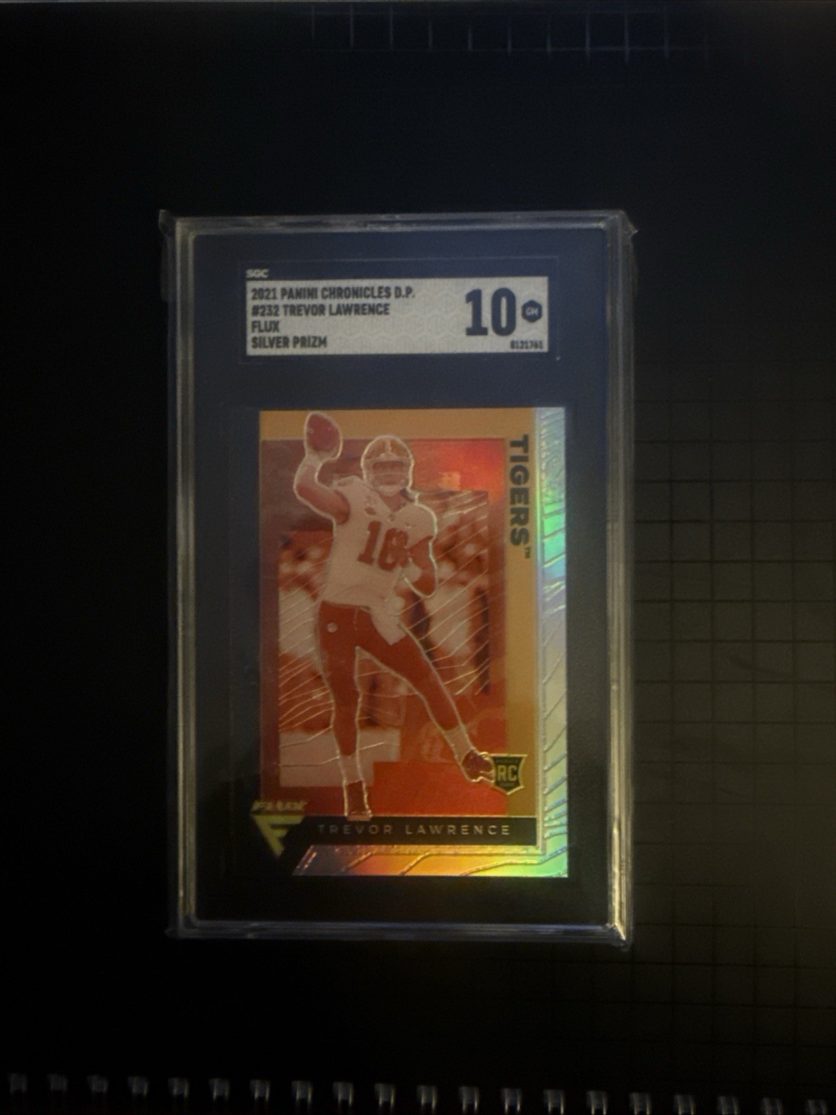 2022 Panini Chronicles Draft Picks Trevor Lawrence #232 Flux Silver Prizm