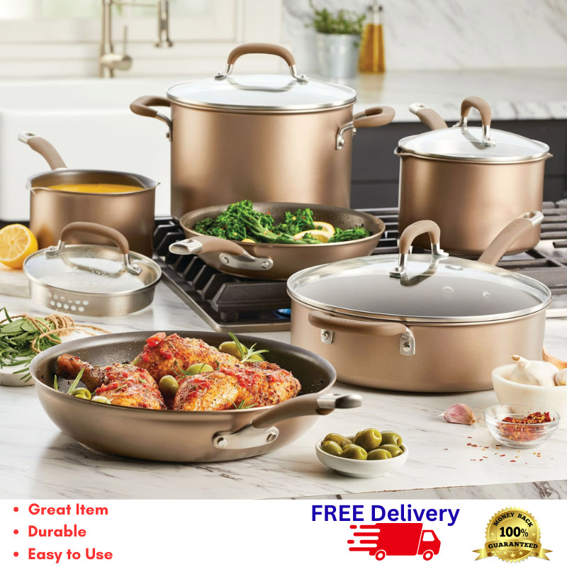 Circulon Premier Professional 10 Piece Non-Stick Cookware Set Anodized Pots Circulon Premier Professional 10 Piece Non-Stick Cookware Set Anodized Pots