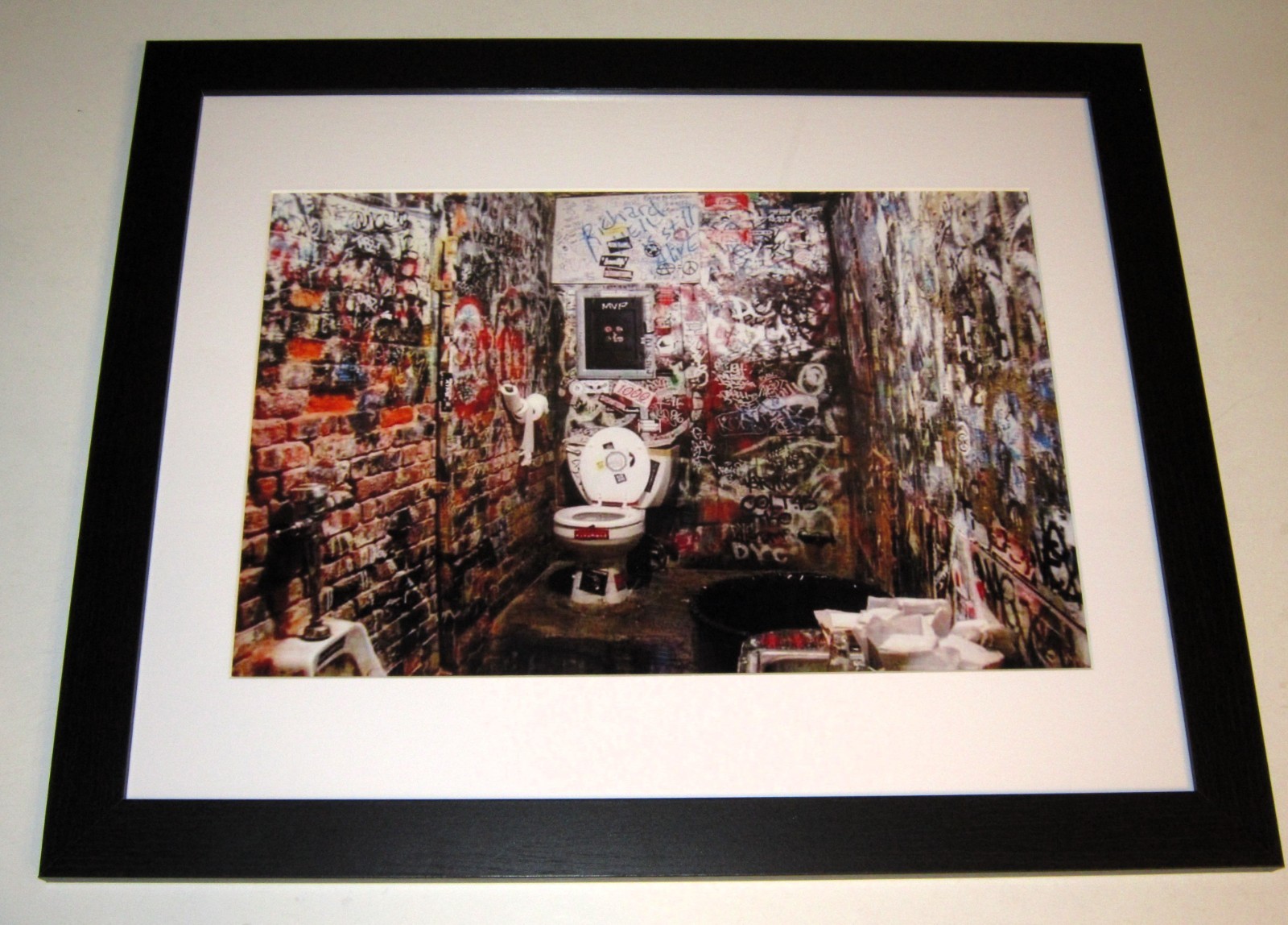 Framed CBGB OMFUG NYC 1980's PUNK BATHROOM Poster 23
