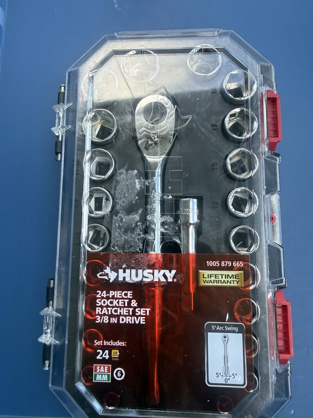 Husky 3/8 In. Drive Ratchet SAE/Metric Standard Socket Set 24-Piece Husky 3/8 In. Drive Ratchet SAE/Metric Standard Socket Set 24-Piece
