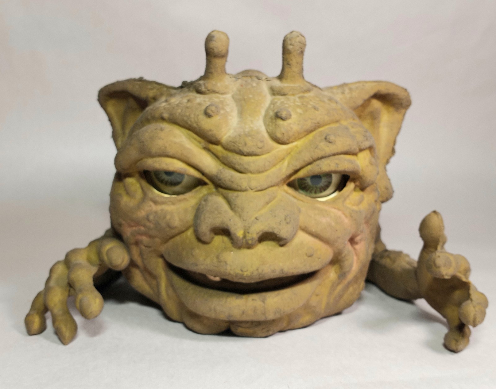 Vintage 1987 Boglin DWork eyes glow in dark Hand Puppet Rubber Scary Goblin READ