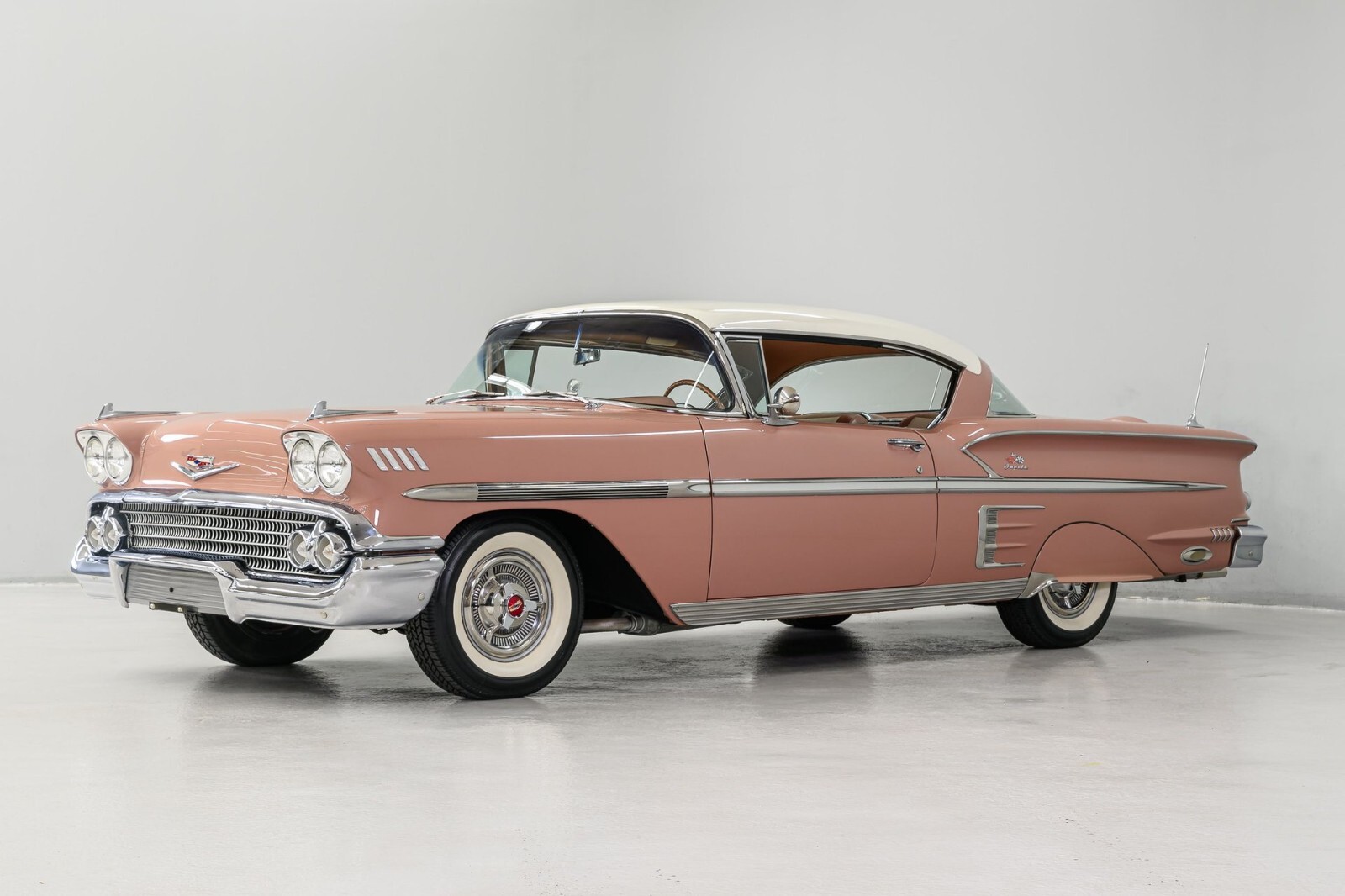 1958 Chevrolet Impala Sport Coupe cay coral  | 24x36 inch POSTER | classic