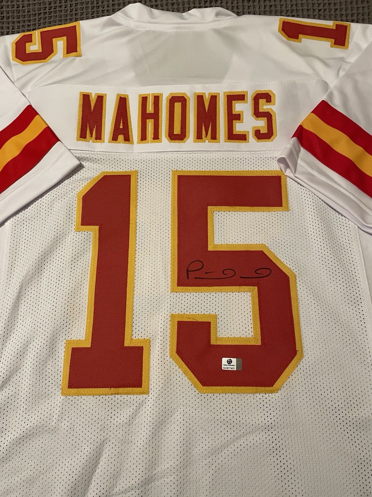 PATRICK MAHOMES Signed Kansas City Chiefs CUSTOM JERSEY COA Auto NICE 🔥