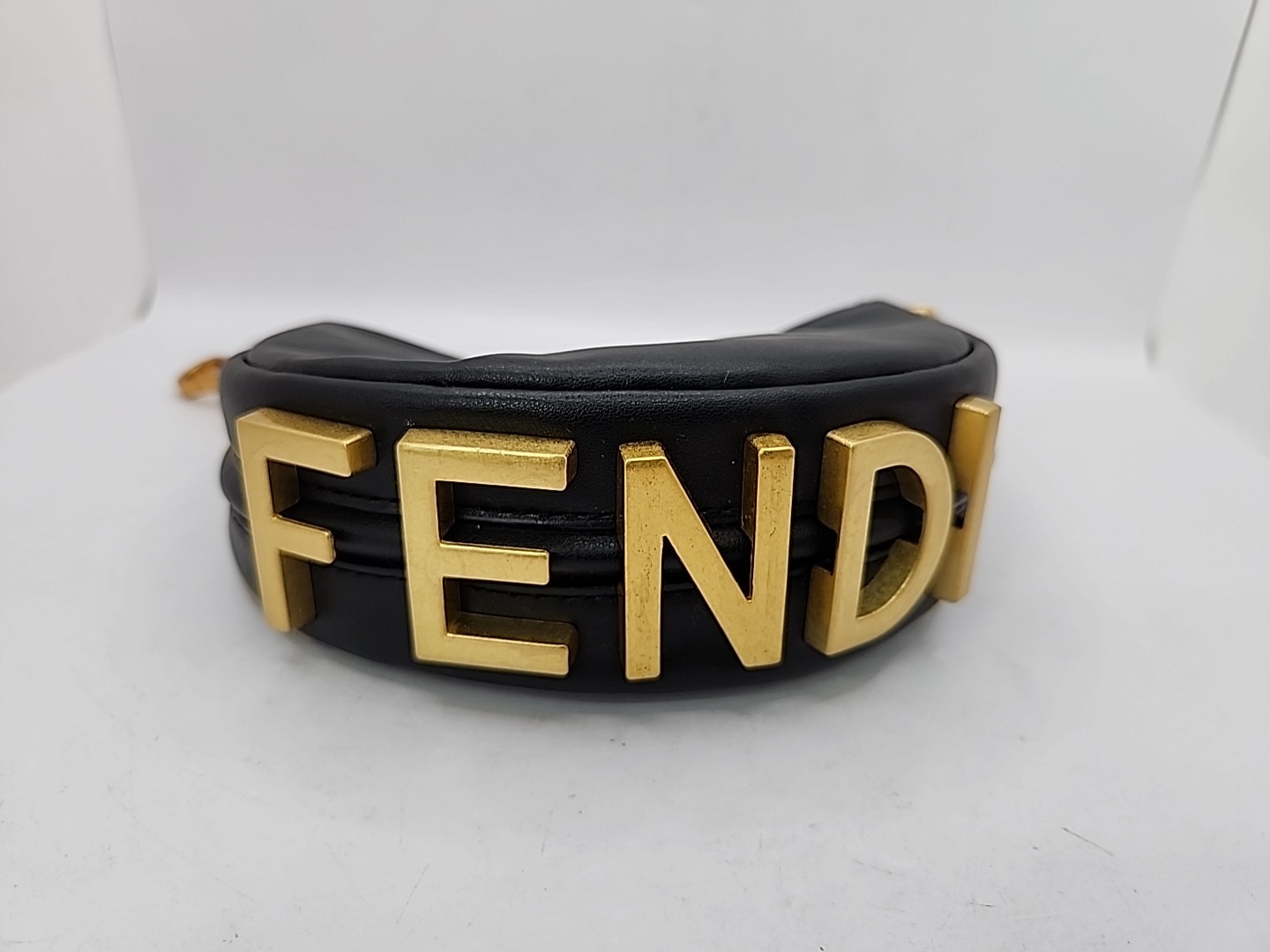 NEW Fendi Fendigraphy Mini Black Leather Bag NEW Fendi Fendigraphy Mini Black Leather Bag