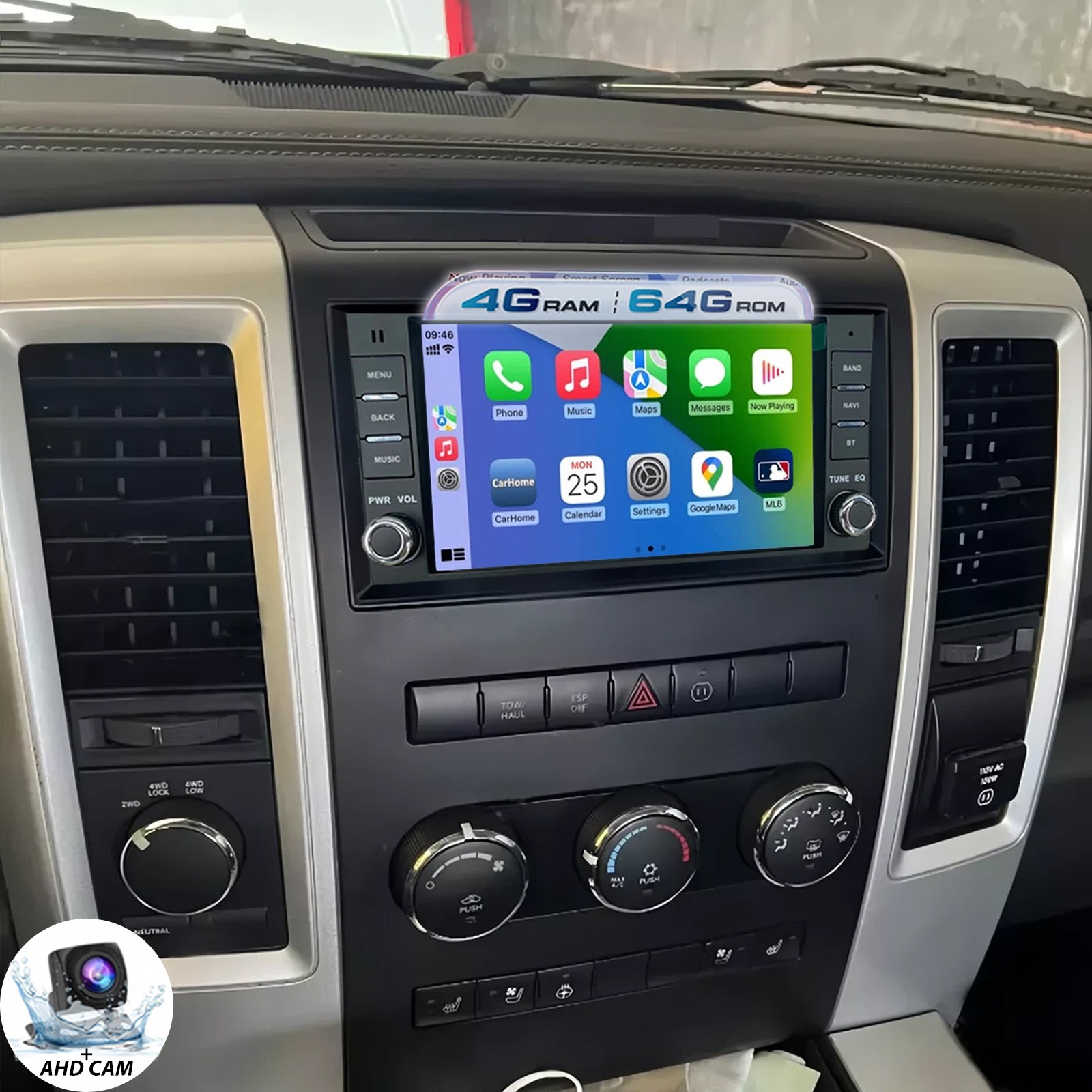 For 2009-2012 Dodge Ram 1500 2500 3500 Apple CarPlay Android Auto Radio GPS WIFI For 2009-2012 Dodge Ram 1500 2500 3500 Apple CarPlay Android Auto Radio GPS WIFI