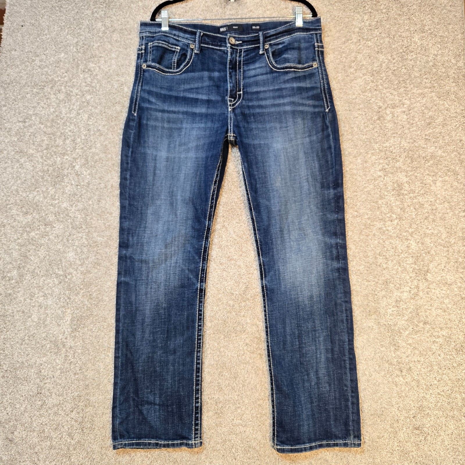 BKE Henry Jeans Mens 36x30 Blue Regular Straight Stretch BKE Henry Jeans Mens 36x30 Blue Regular Straight Stretch