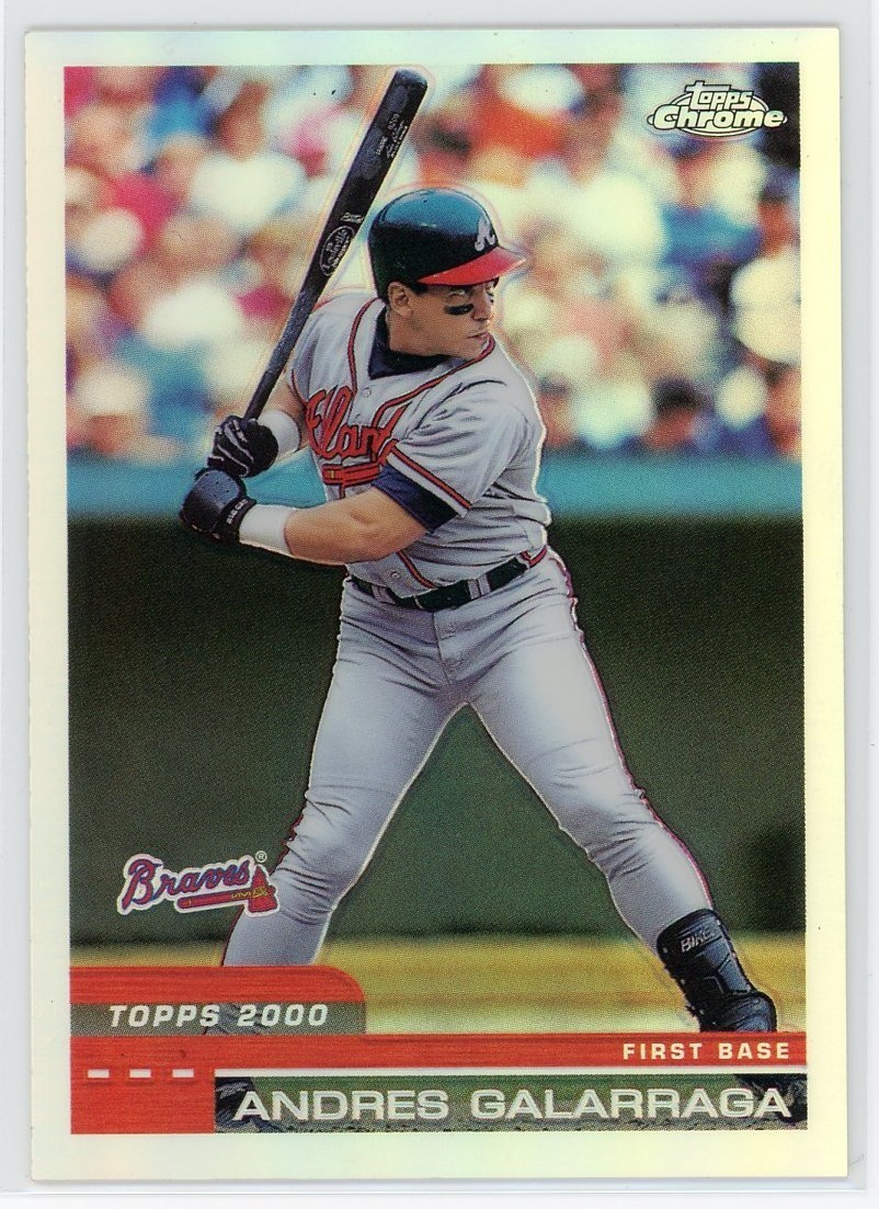 2000 Topps Chrome Andres Galarraga Refractor #387 Atlanta Braves