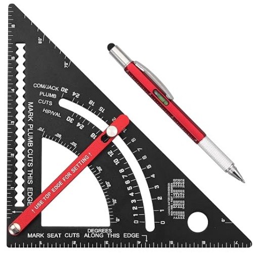 Carpenter Square 7 Inch, Aluminum Rafter Square Carpenter for Woodworking Carpenter Square 7 Inch, Aluminum Rafter Square Carpenter for Woodworking