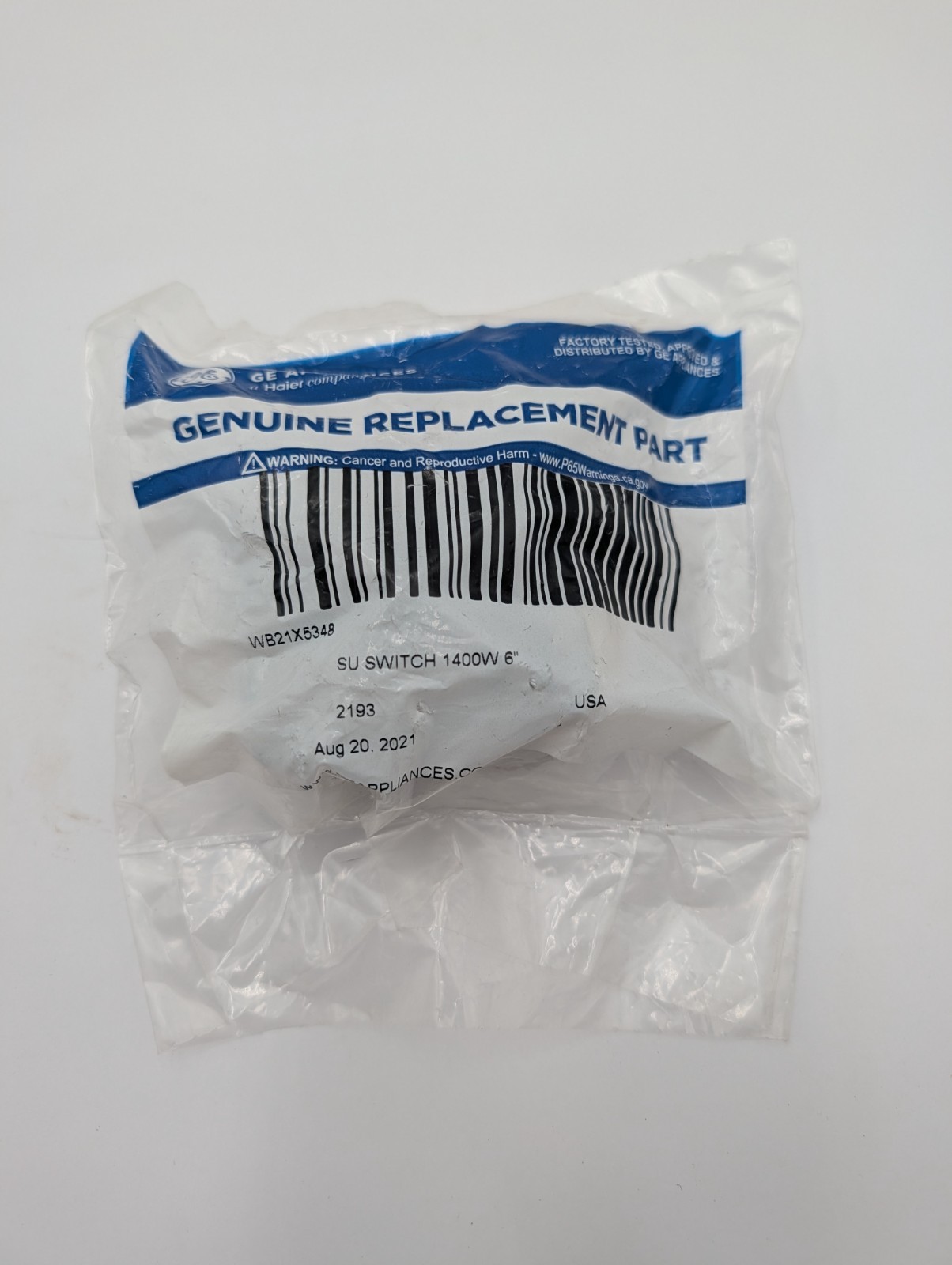 General Electric Range Infinite Switch - WB21X5348 New Old Stock General Electric Range Infinite Switch - WB21X5348 New Old Stock