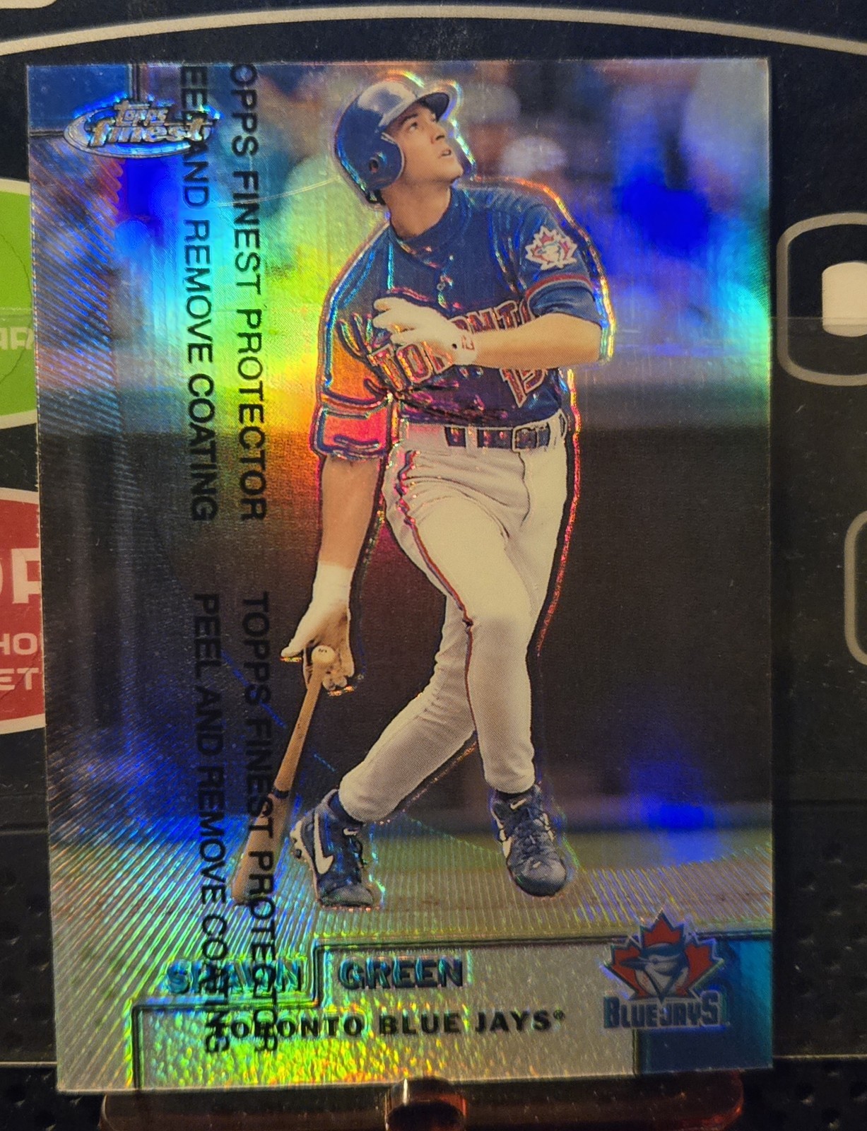 1999 TOPPS FINEST REFRACTOR SHAWN GREEN W/COVER 