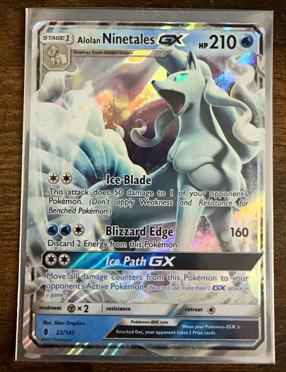 Alolan Ninetales GX 22/145 Guardians Rising Holo Ultra Rare EN Alolan Ninetales GX 22/145 Guardians Rising Holo Ultra Rare EN