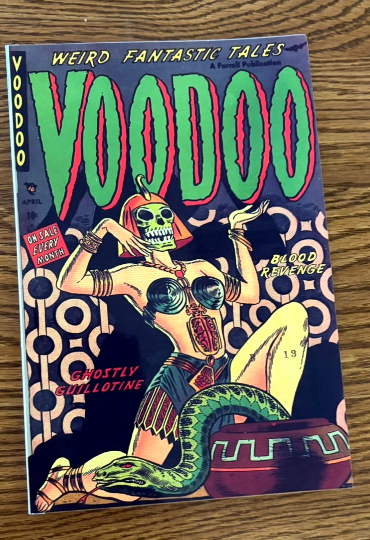 VOODOO #8 1953 AJAX./FARRELL PRE CODE HORROR 1953 SEVERED HEAD PANEL