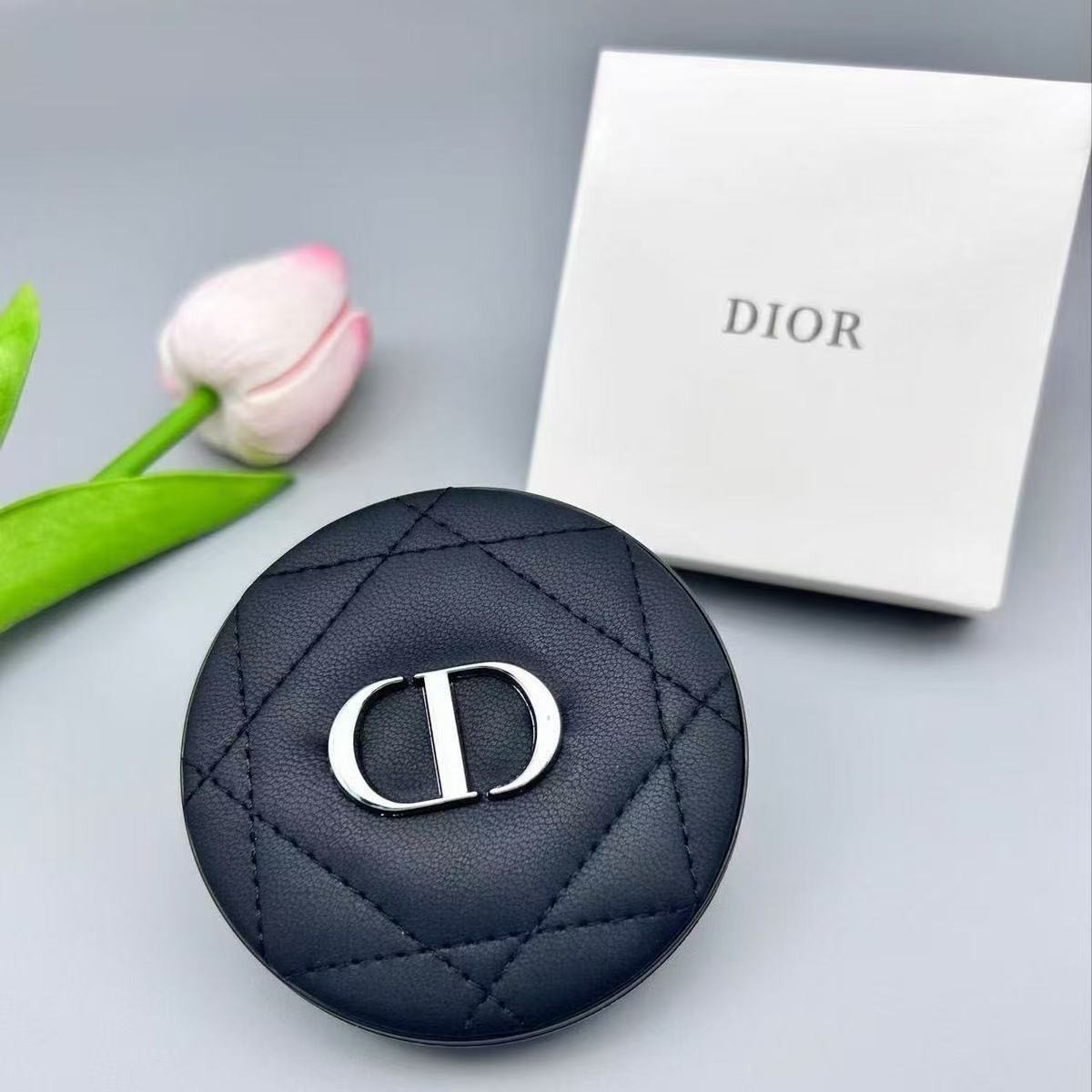 Dior Beauty Black silver Makeup Compact Mirror VIP Gift New in Box Dior Beauty Black silver Makeup Compact Mirror VIP Gift New in Box