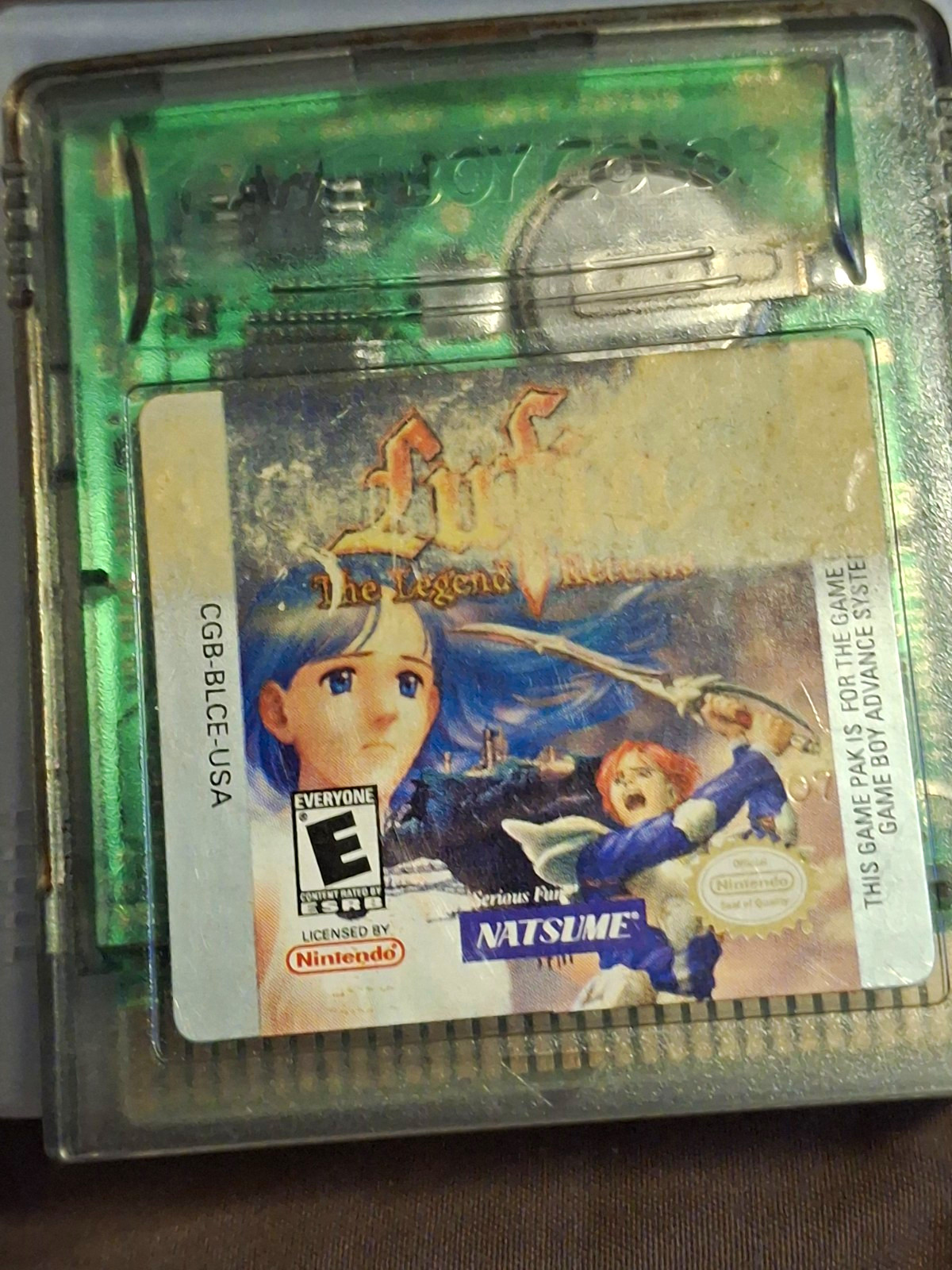 Natsume Lufia: The Legend Returns Nintendo Game Boy Color E-Everyone NTSC-U/C Natsume Lufia: The Legend Returns Nintendo Game Boy Color E-Everyone NTSC-U/C