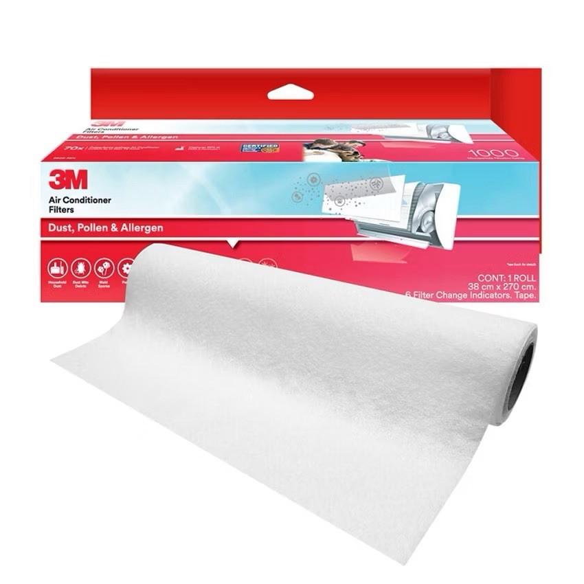 3M FILTRETE ALLERGEN AC FILTER ROLL MODEL 2.7M WHITE 38 CM X  270 CM