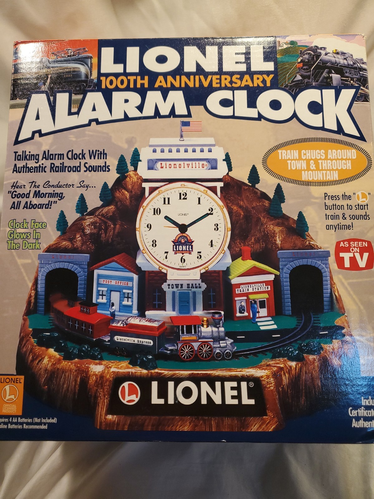 Lionel 100th Anniversary Alarm Clock. Complete Talking Alarm Clock. Lionel 100th Anniversary Alarm Clock. Complete Talking Alarm Clock.