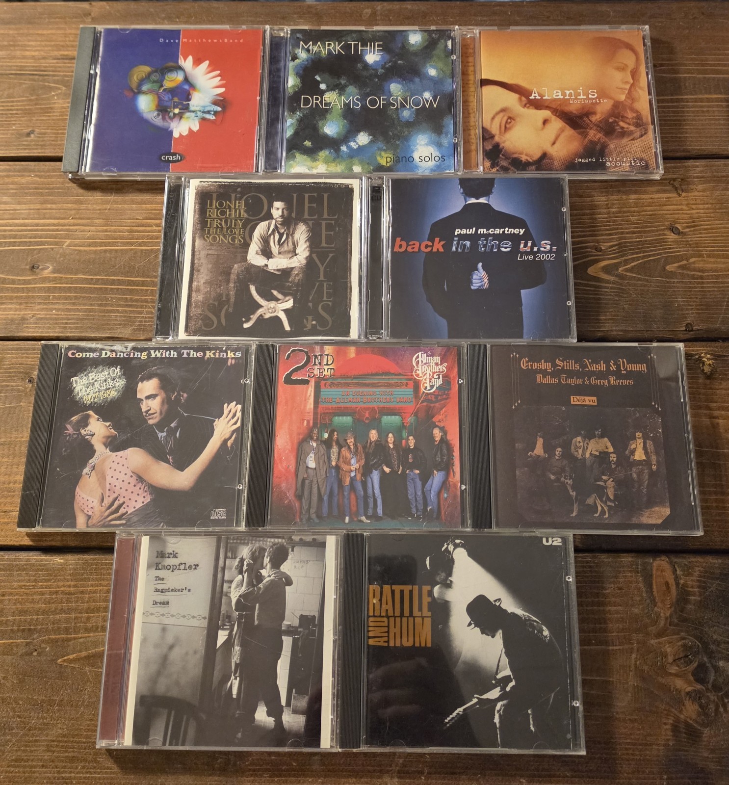 Lot of 10 Classic Rock Pop CD Albums U2 McCartney Allman Brothers Kinks DMB... Lot of 10 Classic Rock Pop CD Albums U2 McCartney Allman Brothers Kinks DMB...
