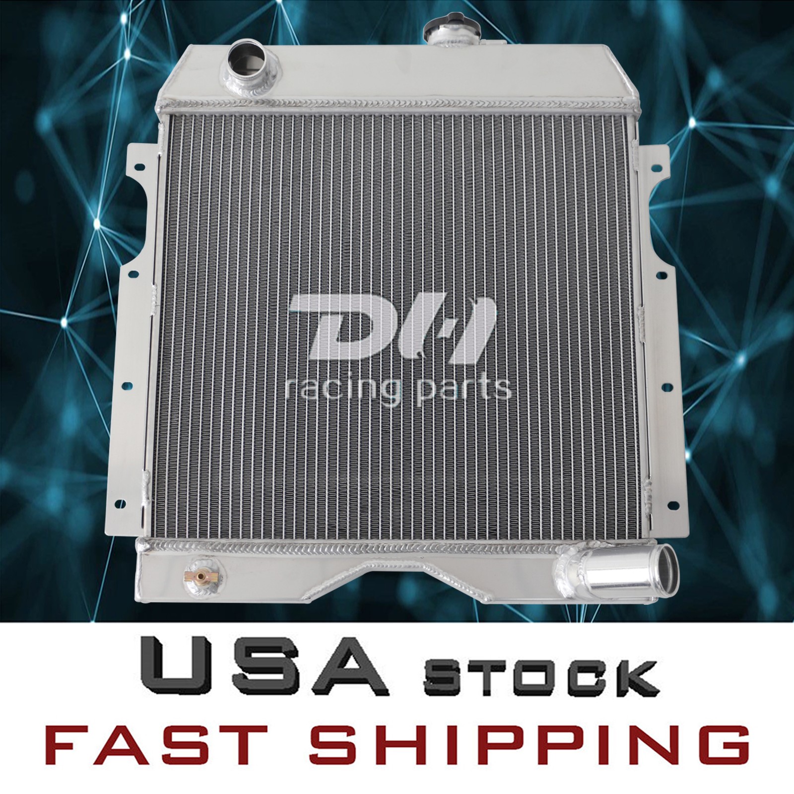 Aluminum 3 Row Radiator For 1954 1955 Jeep Willys 2.2L 2.6L 3.7L MT Only CC60WL