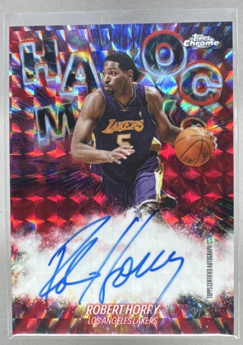 Robert Horry 2025 Topps Chrome Update Red Geometric Havoc Marks Auto 3/5 SSP Robert Horry 2025 Topps Chrome Update Red Geometric Havoc Marks Auto 3/5 SSP