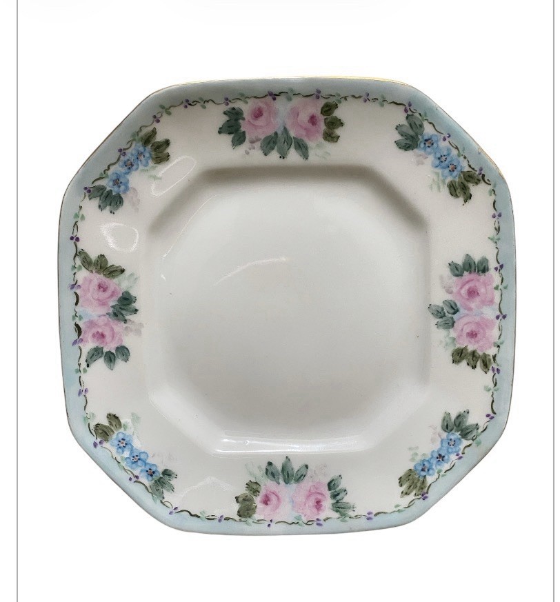 Antique Rare B & Co Limoges France Salad/Dessert Plate Floral Dish Signed Porcel Antique Rare B & Co Limoges France Salad/Dessert Plate Floral Dish Signed Porcel