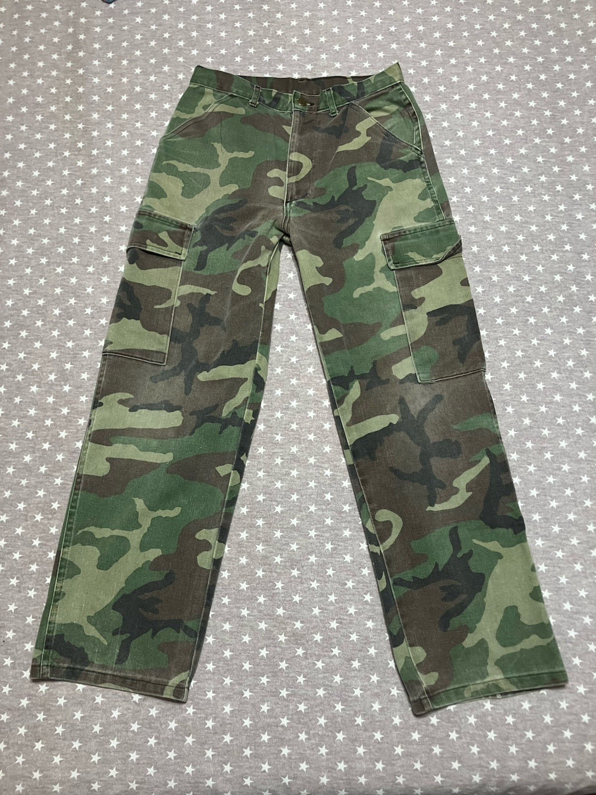 Vintage Liberty Camouflage Pants Unisex 26x28 Woodland Cargo EUC Mint🔥