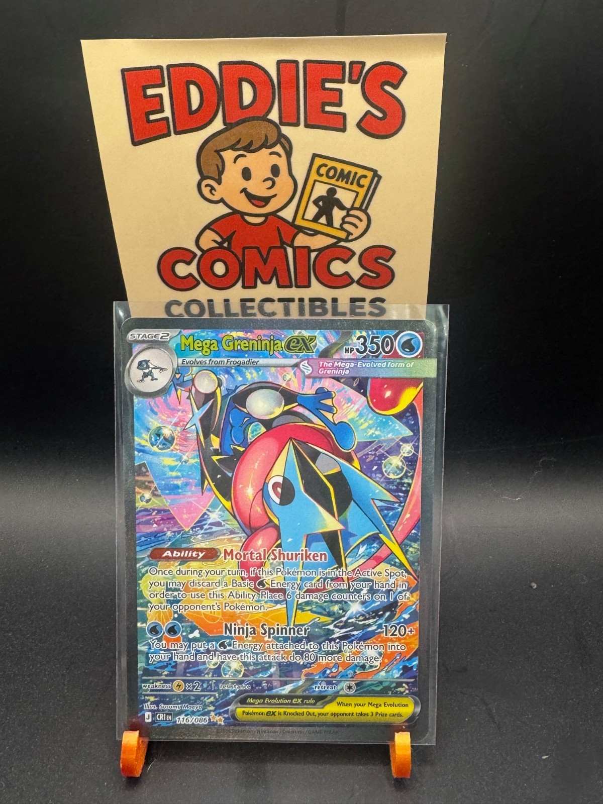 Mega Greninja ex 116/086 Me04: Chaos Rising Holo Mega Greninja ex 116/086 Me04: Chaos Rising Holo