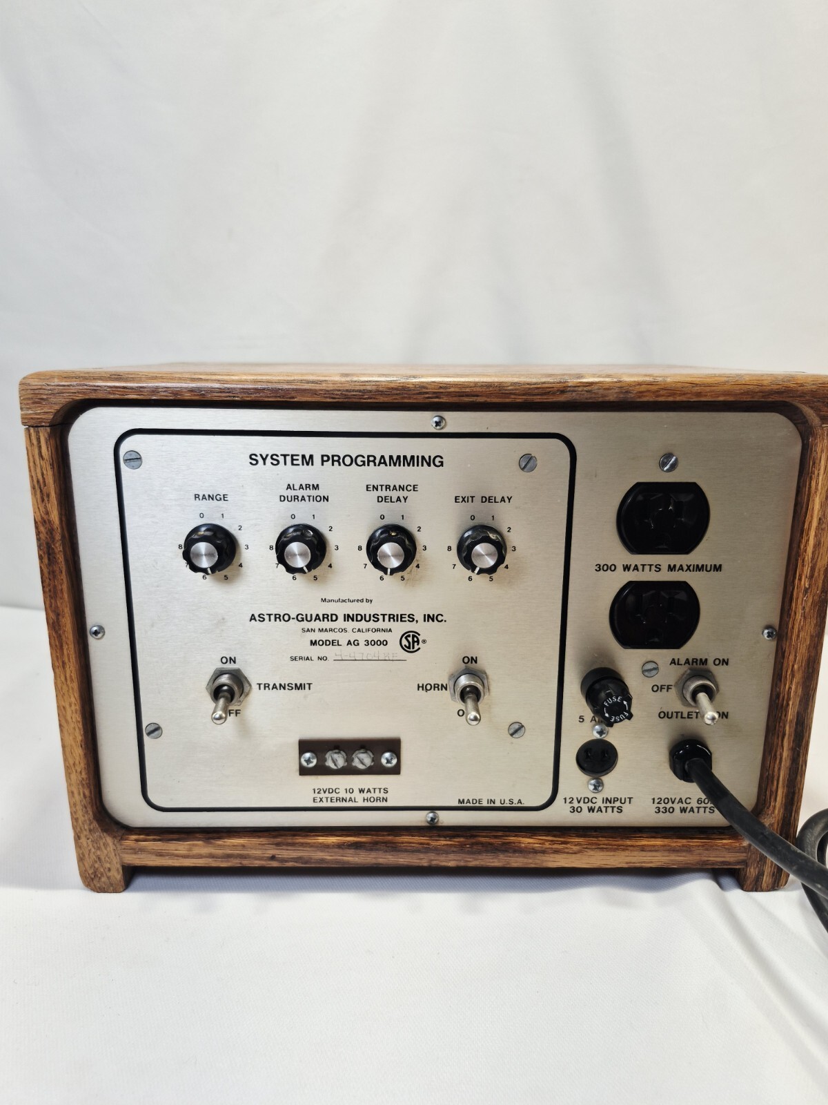 Vintage Astro-Guard Industries AG 3000 Alarm System Programming Unit Powers Up Vintage Astro-Guard Industries AG 3000 Alarm System Programming Unit Powers Up
