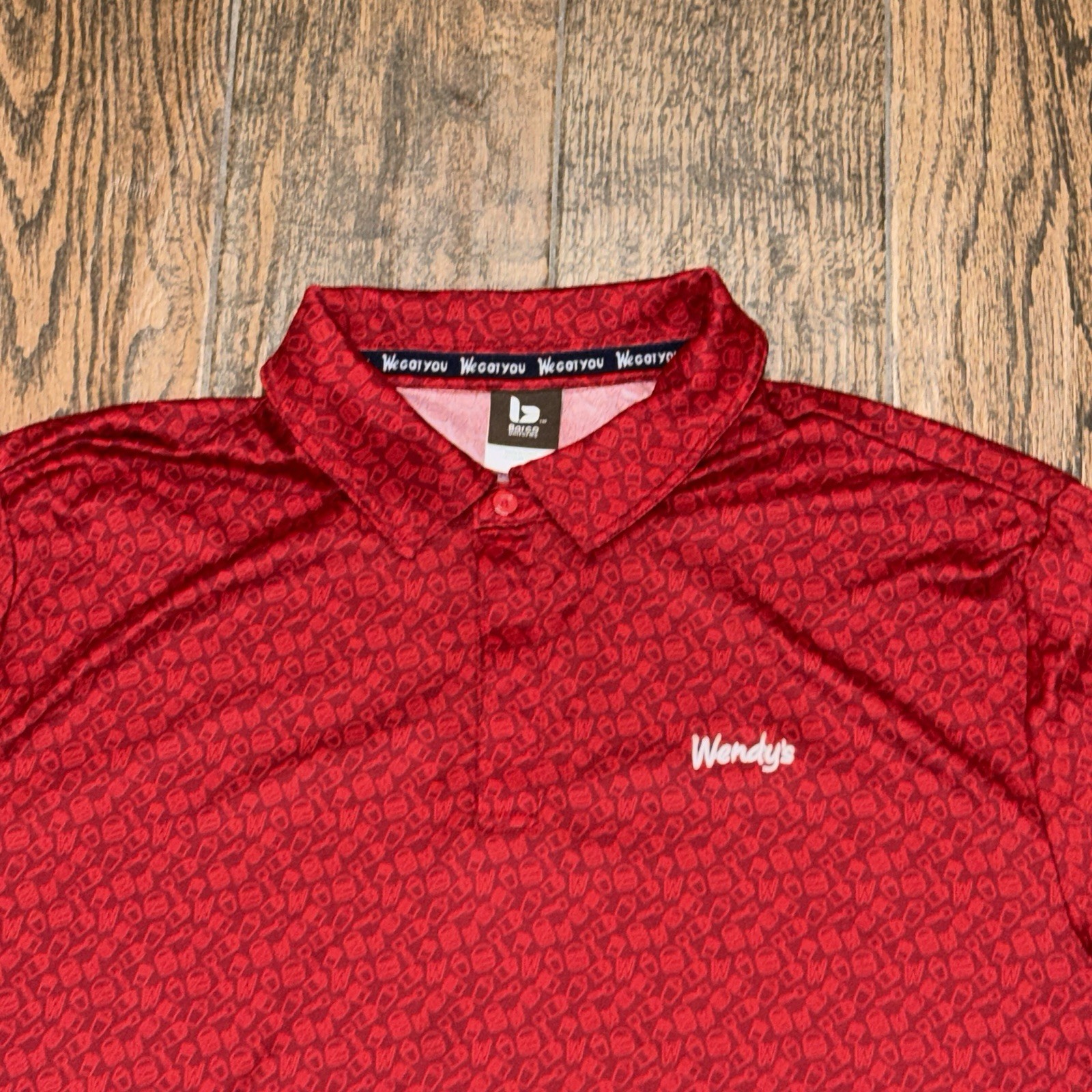 Wendy\'s Mens Employee Staff Uniform Performance Polo Shirt Size. Large Wendy\'s Mens Employee Staff Uniform Performance Polo Shirt Size. Large