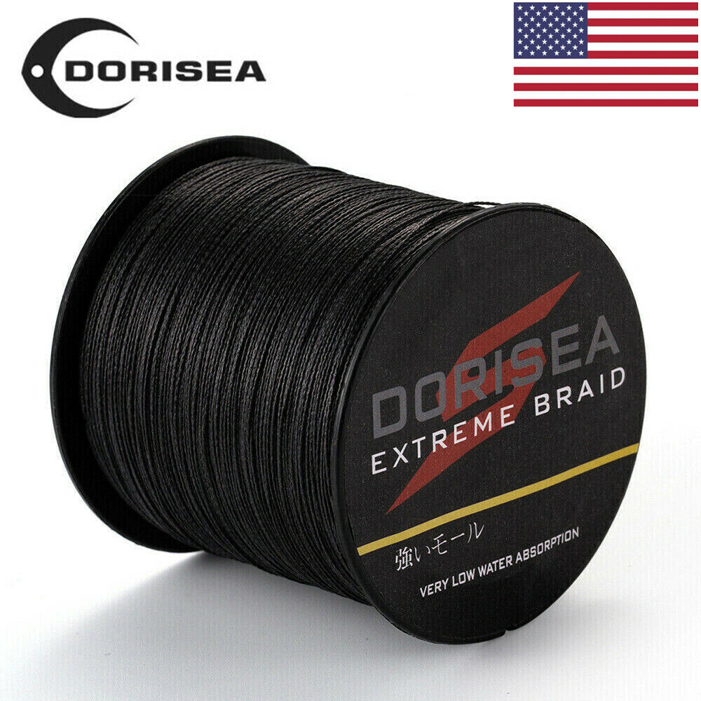 Dorisea 100M-2000M Black Extreme PE Dynema Braided Fishing Line 6LB-500LB USA