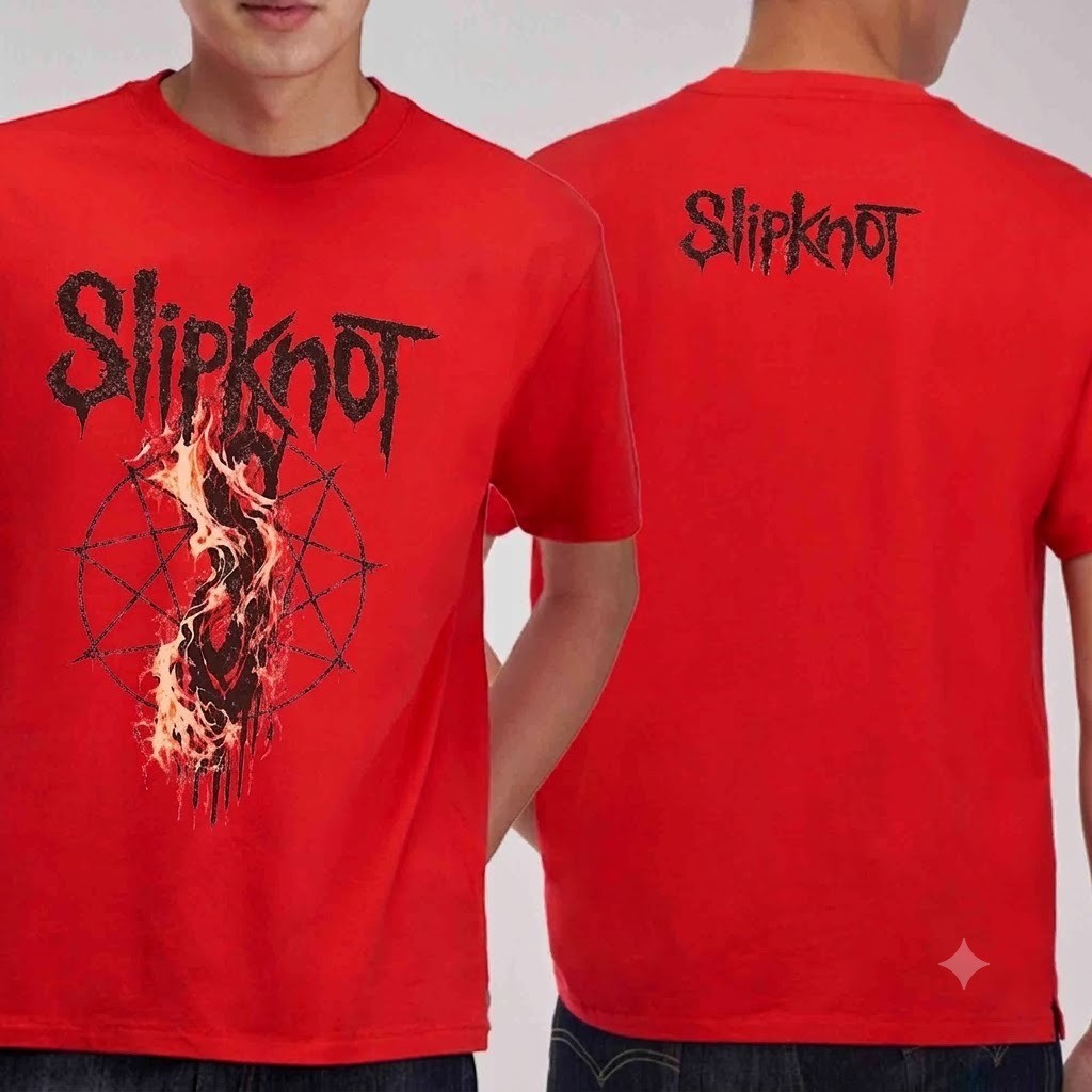 Slipknot Wembley Stadium Tour T Shirt London UK Sept 28 2026 2027 Two Sided Red 