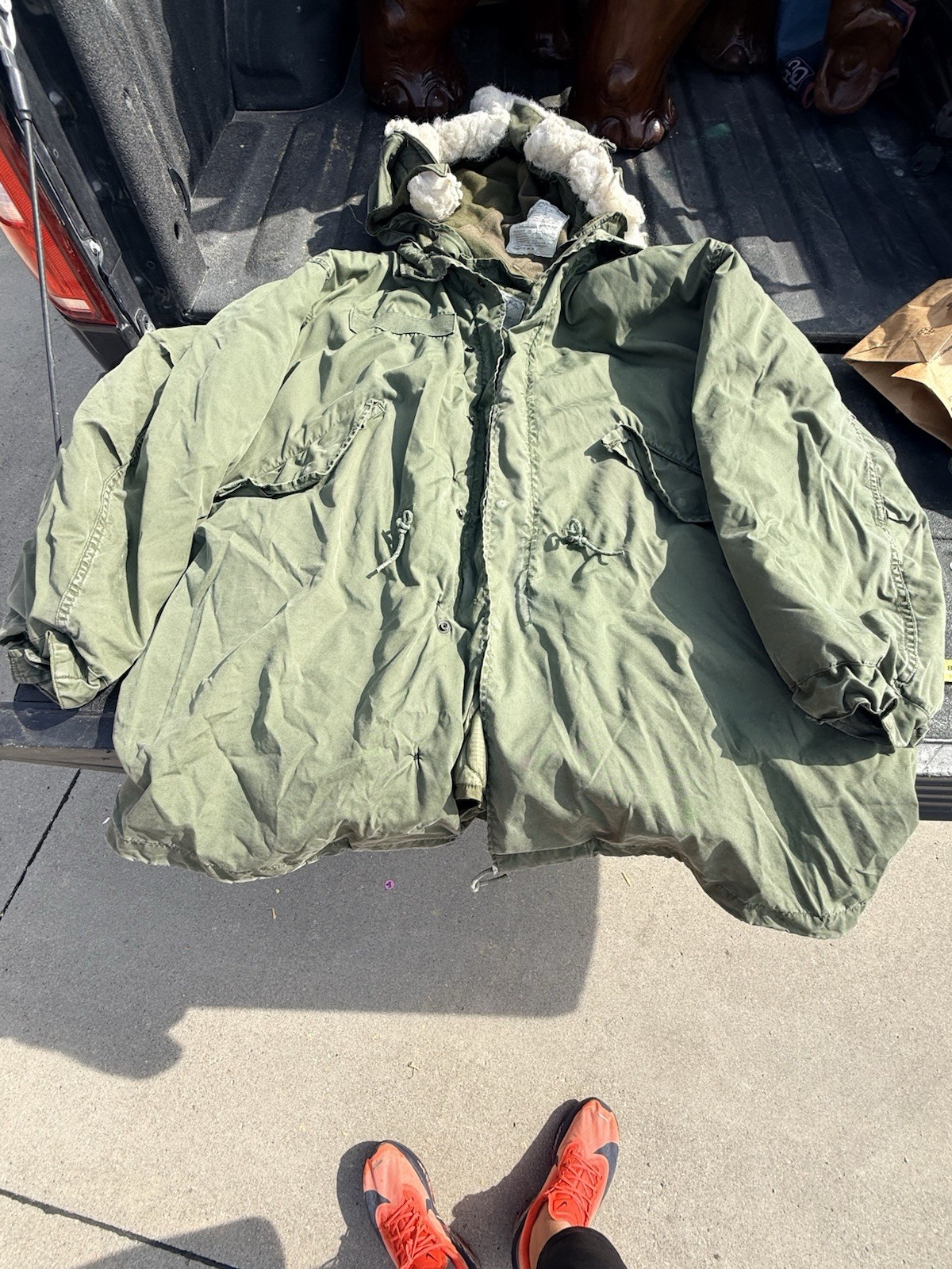 Vintage USGI OG-107 Extreme Cold Weather Parka Hood Liner Military Army