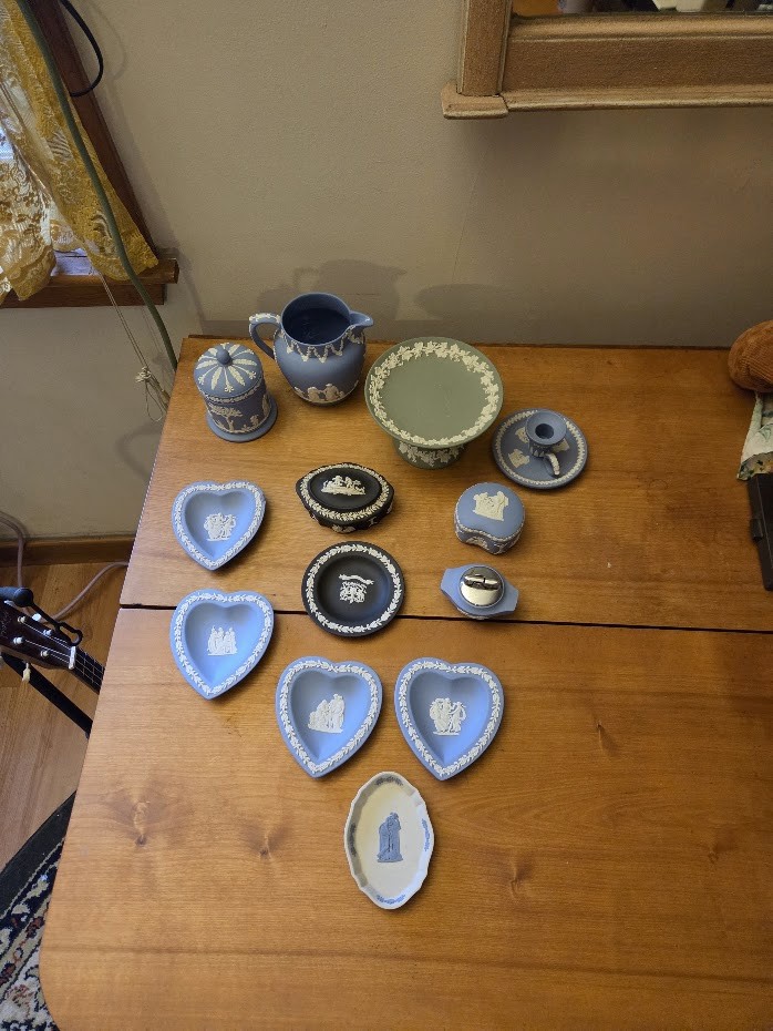 Wedgwood Jasperware collection, including classic blue, green, and black Wedgwood Jasperware collection, including classic blue, green, and black