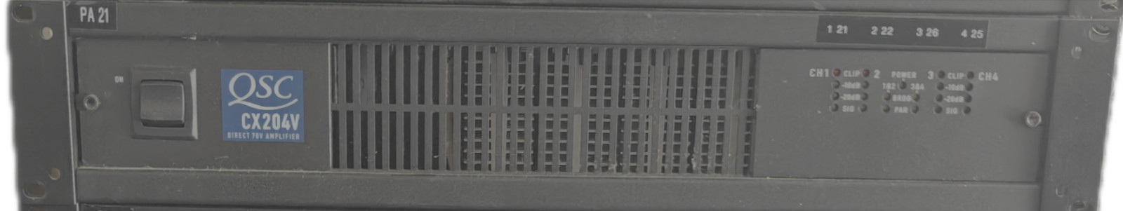 QSC CX204V 4-Channel 70V Power Amplifier - Pulled Working