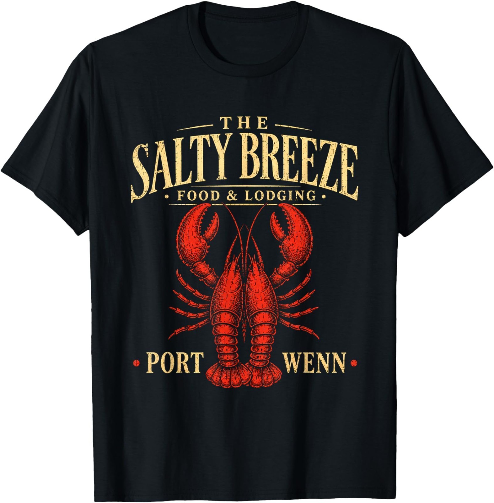 Salty Breeze Port Wenn Lobster Coastal Inn Nautical Humor T-Shirt
