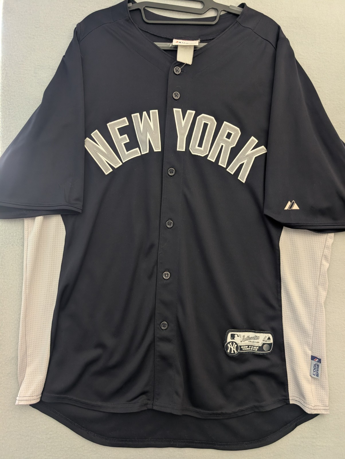 Vtg 2012 New York Yankees Jersey Black Silver XXL Majestic MLB Authentic Vtg 2012 New York Yankees Jersey Black Silver XXL Majestic MLB Authentic