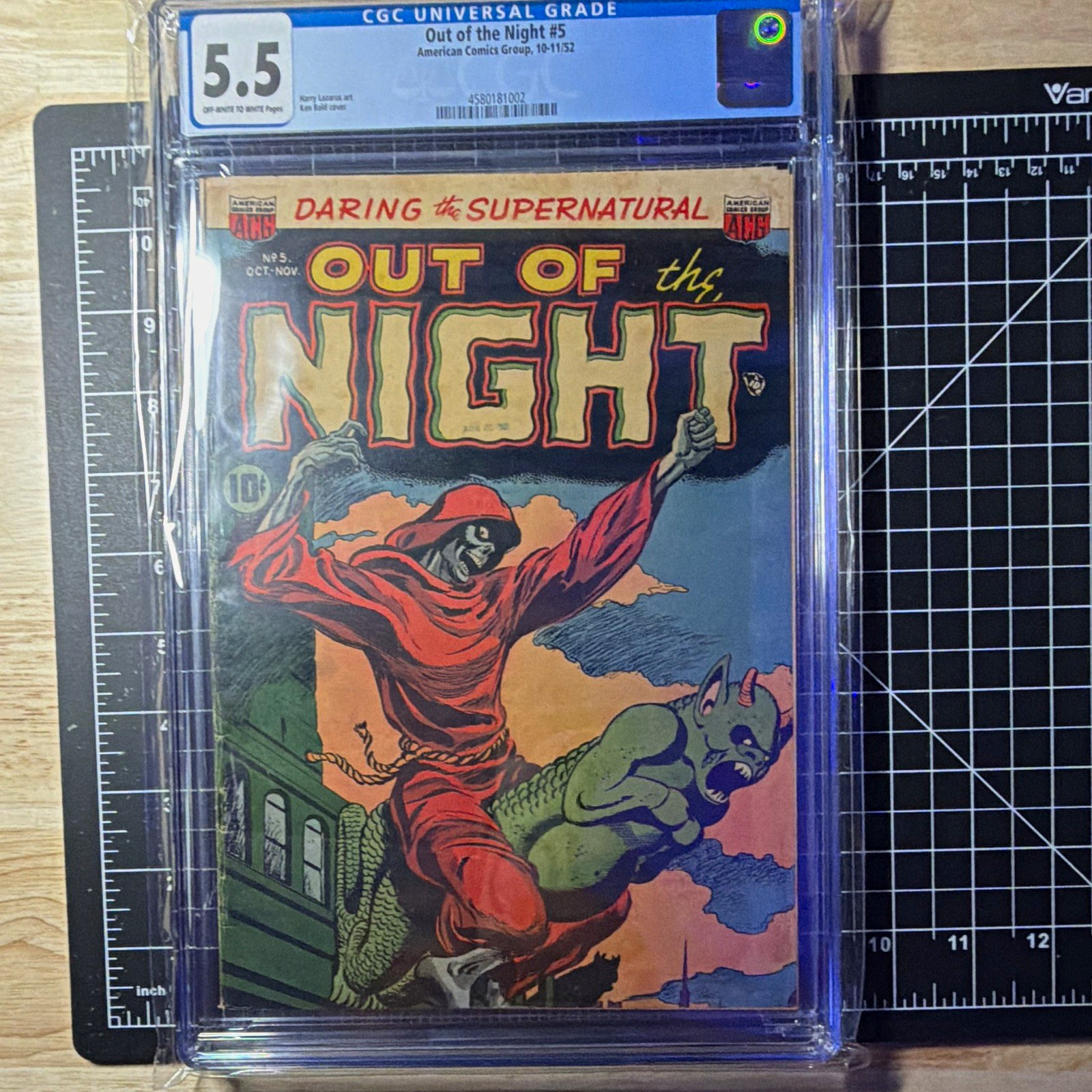 Out of the Night #5 (American Comics Group 1952) CGC 5.5 Ken Bald Out of the Night #5 (American Comics Group 1952) CGC 5.5 Ken Bald