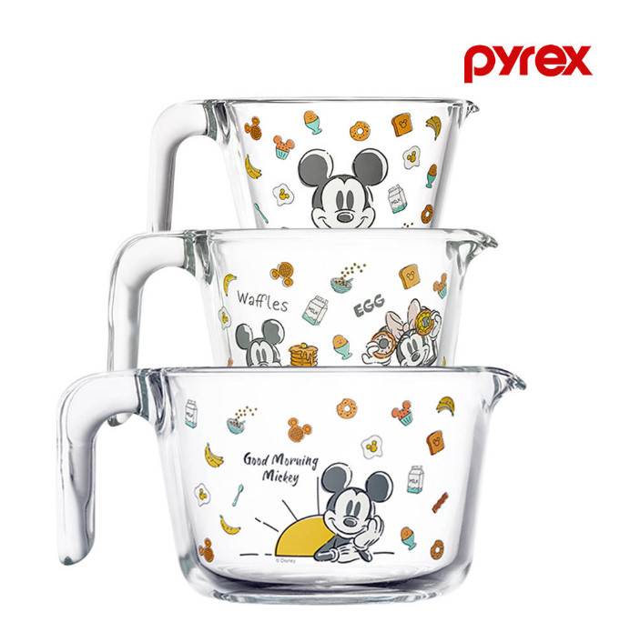 Pyrex Disney Measuring Cup 250ml 500ml 1000ml Kitchen Glassware