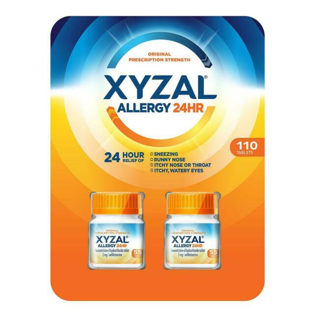 XYZAL Allergy Treatment Tablet 24 Hours , 5mg - 110 Count NEW, expires 09/2027 XYZAL Allergy Treatment Tablet 24 Hours , 5mg - 110 Count NEW, expires 09/2027