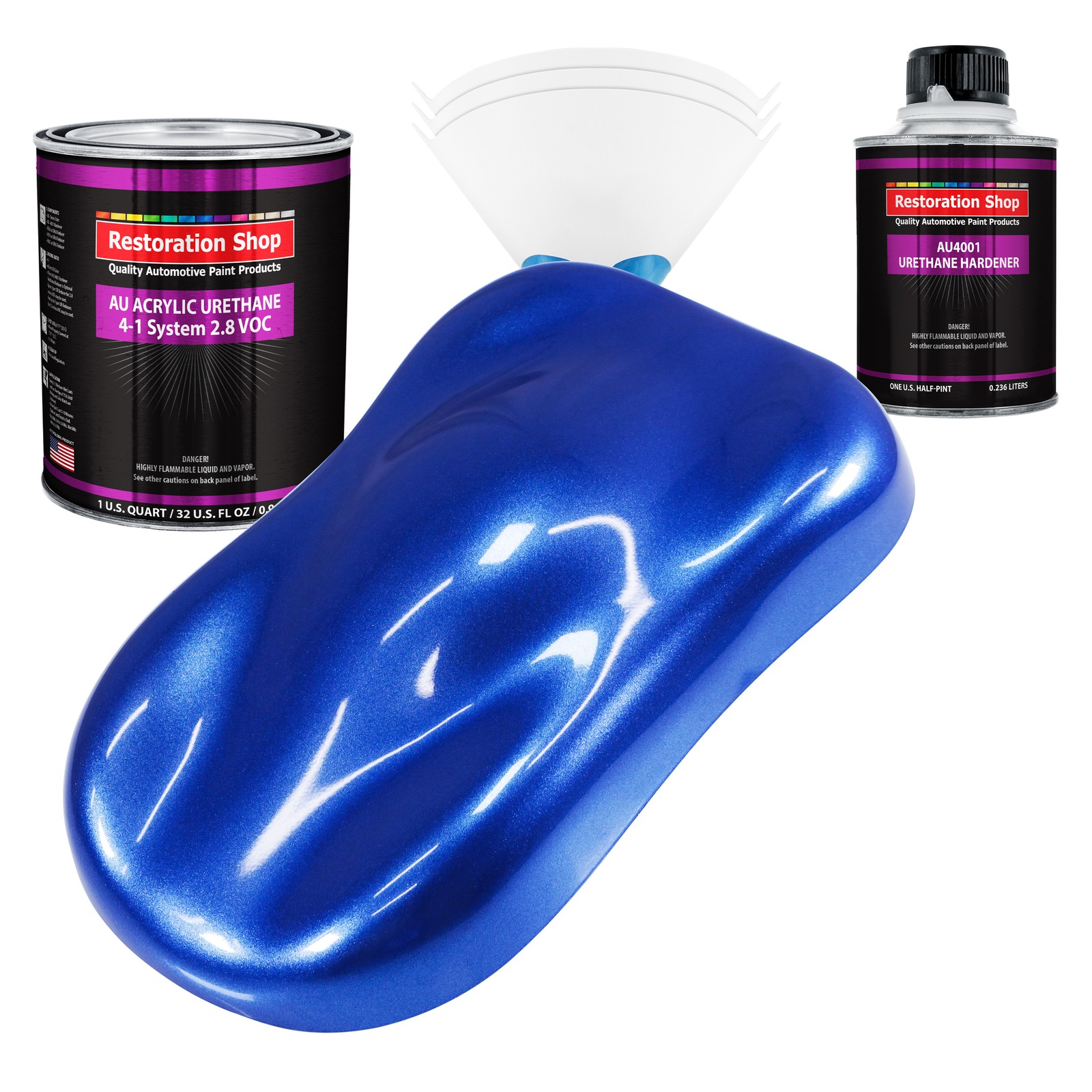 Restoration Shop Cobalt Blue Firemist Acrylic Urethane Quart Kit Auto Paint