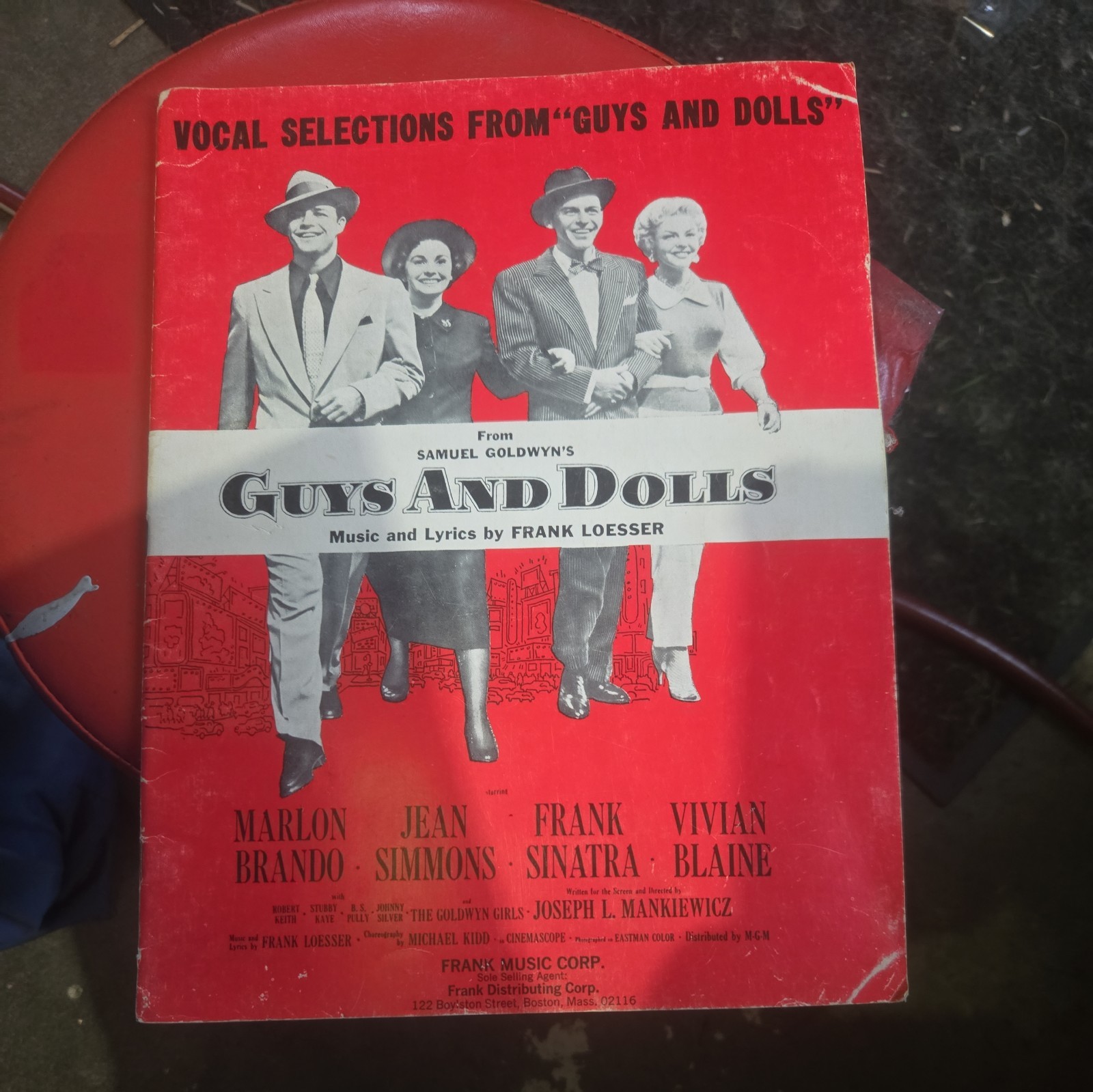 GUYS AND DOLLS VOCAL SELECTIONS Sheet Music Songbook Vintage 1955 Movie Songs