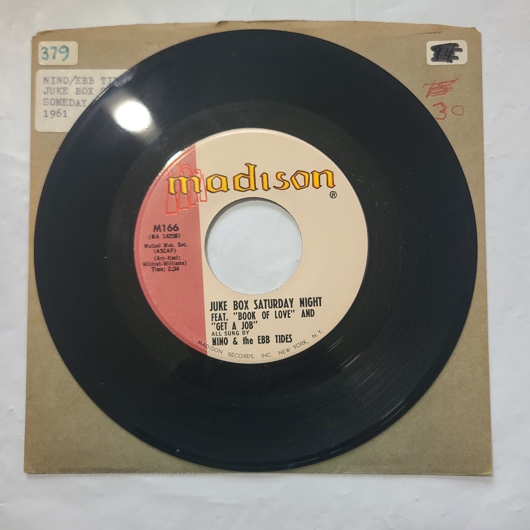 Nino & The Ebb Tides ~ Juke Box Saturday Night/ I\'ll Fall In Love 45 RPM Record Nino & The Ebb Tides ~ Juke Box Saturday Night/ I\'ll Fall In Love 45 RPM Record