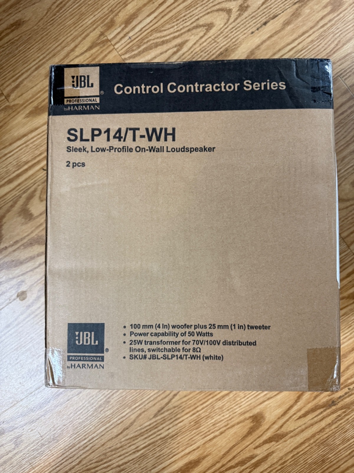 Pair JBL SLP14/T-WH Sleek Low-Profile On Wall Mount 4\