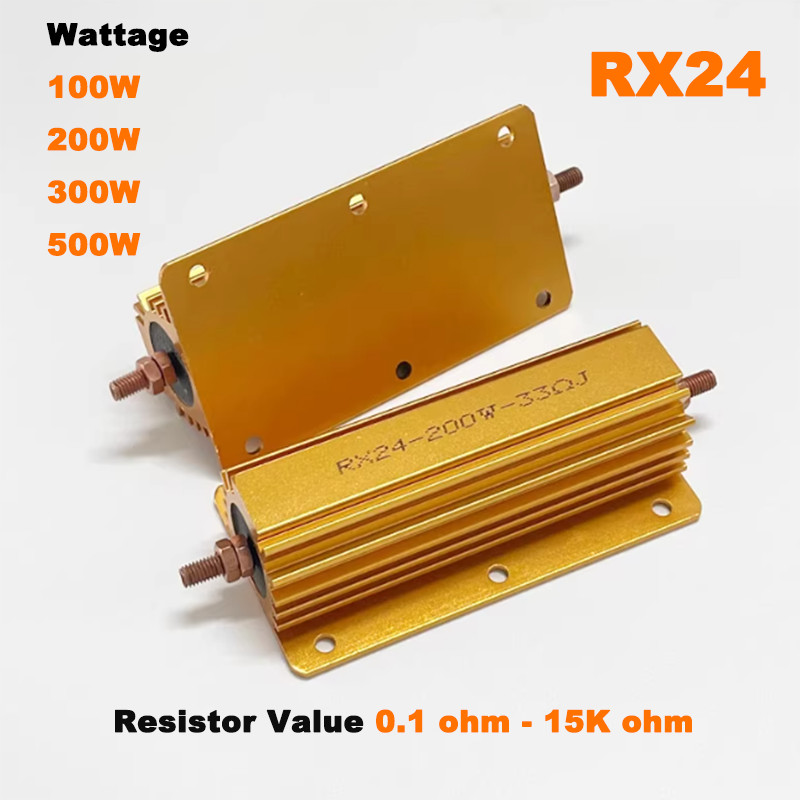 Golden Aluminium Load Resistor Wirewound 0.1 ohm to 15K ohm 100W,200W,300W,500W Golden Aluminium Load Resistor Wirewound 0.1 ohm to 15K ohm 100W,200W,300W,500W