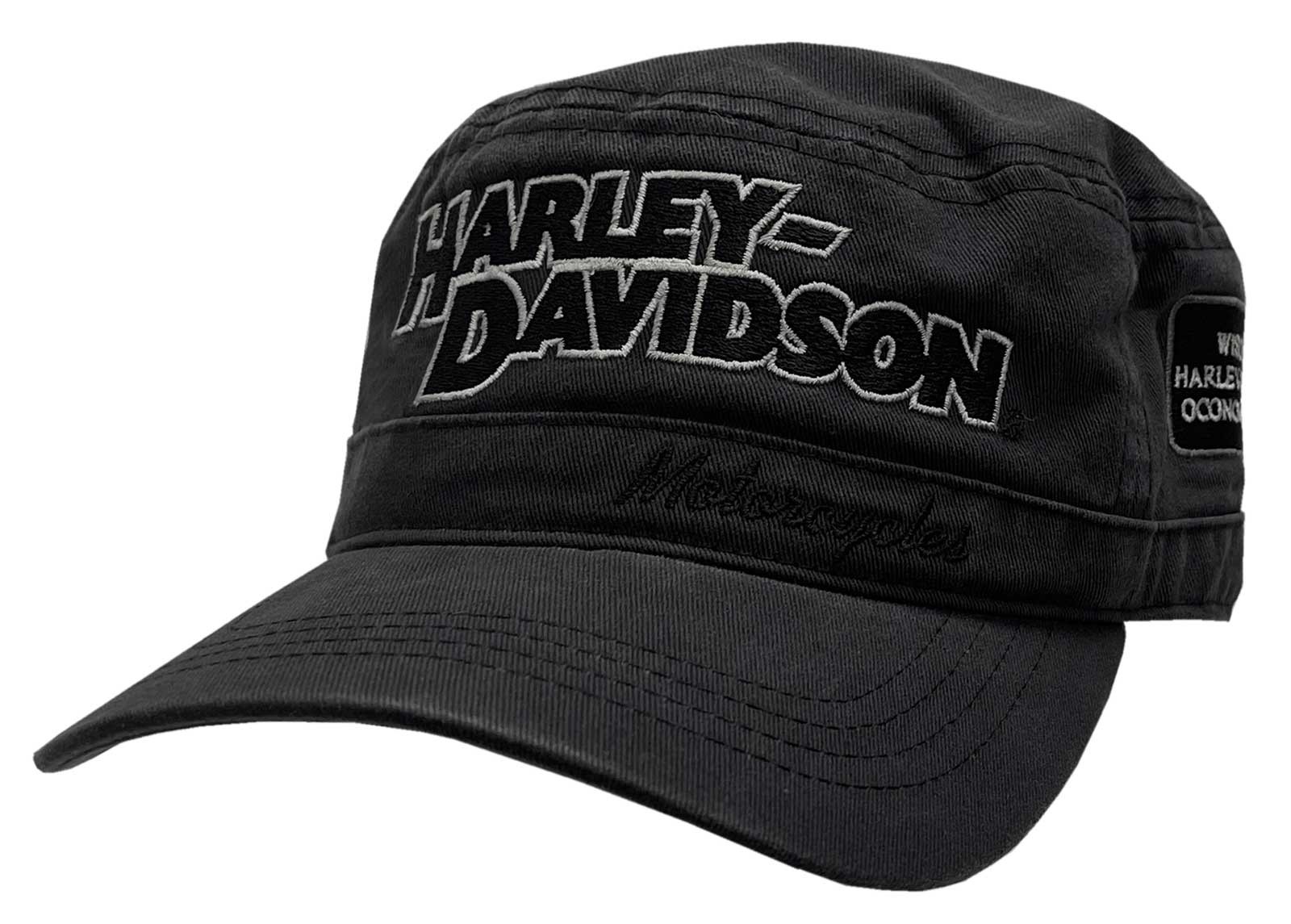 Harley-Davidson Painter\'s Cap, Block H-D Embroidered Script, Charcoal Gray