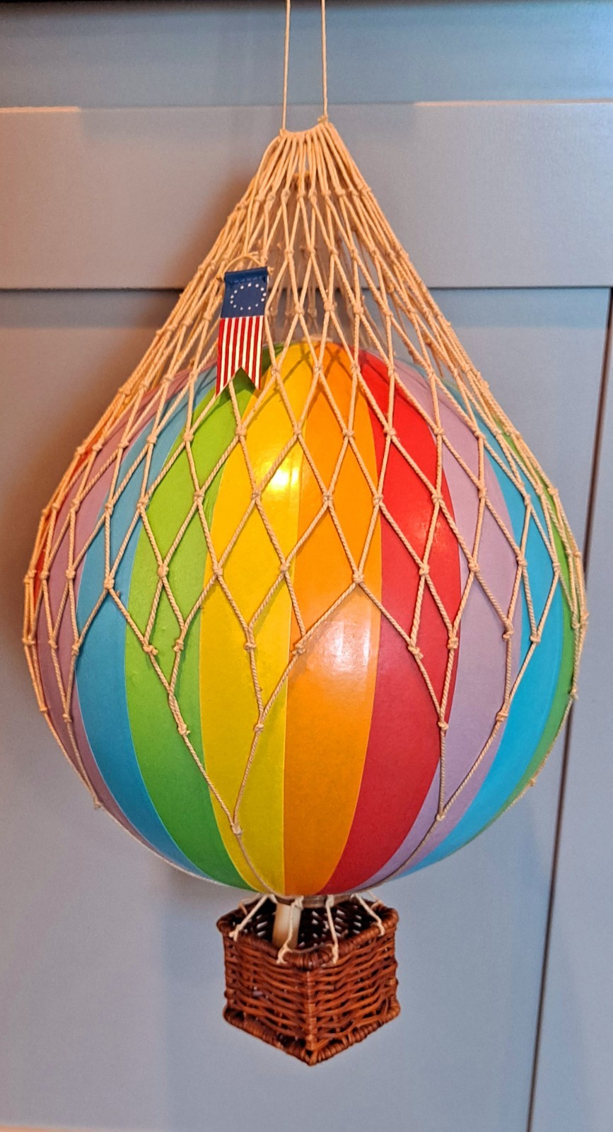 Authentic Models Travels Light Hot Air Balloon Decor Rainbow Authentic Models Travels Light Hot Air Balloon Decor Rainbow