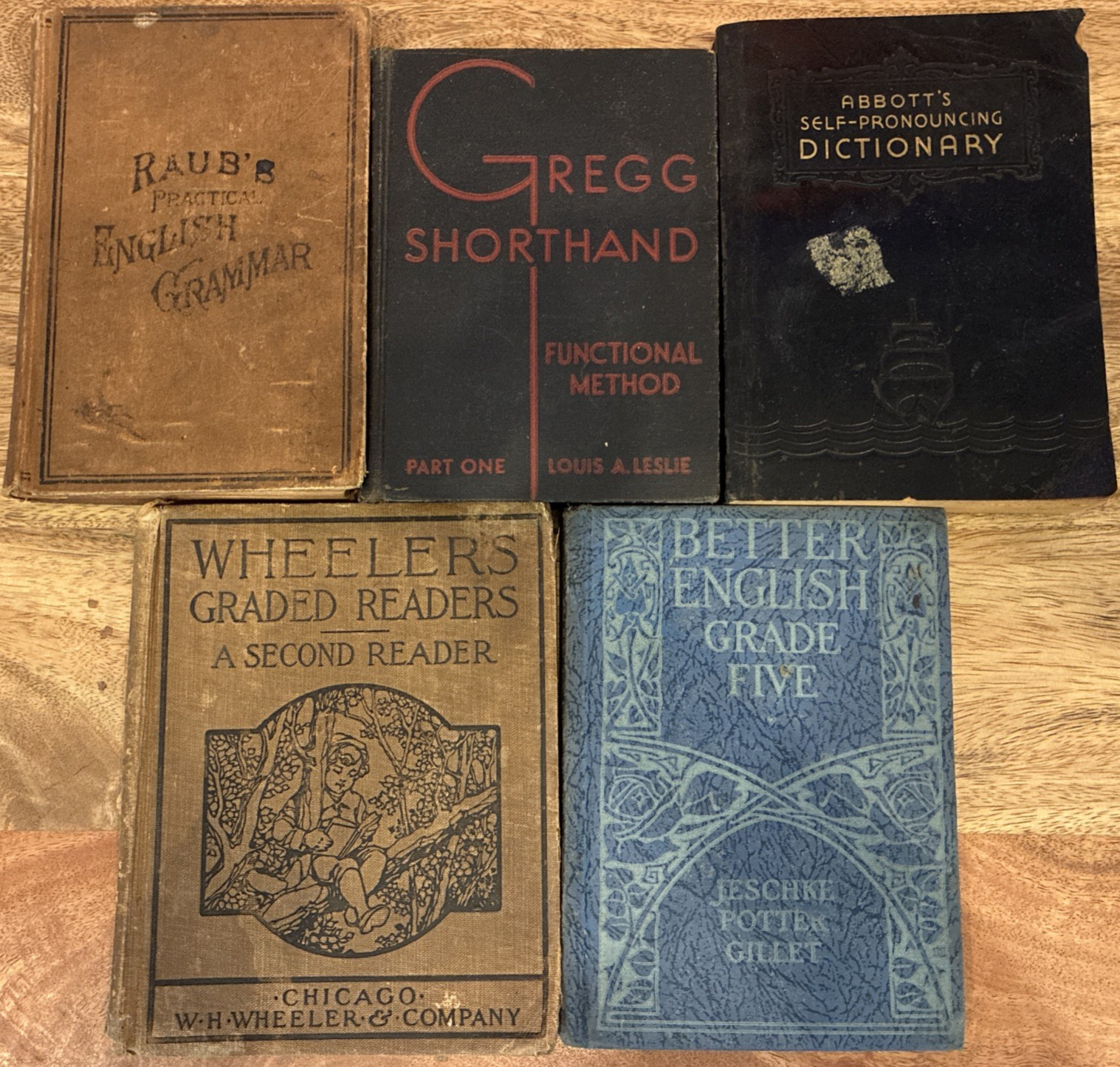 Lot of 5 Antique School Textbooks Early 1900’s Vintage Books, Learning to Read Lot of 5 Antique School Textbooks Early 1900’s Vintage Books, Learning to Read