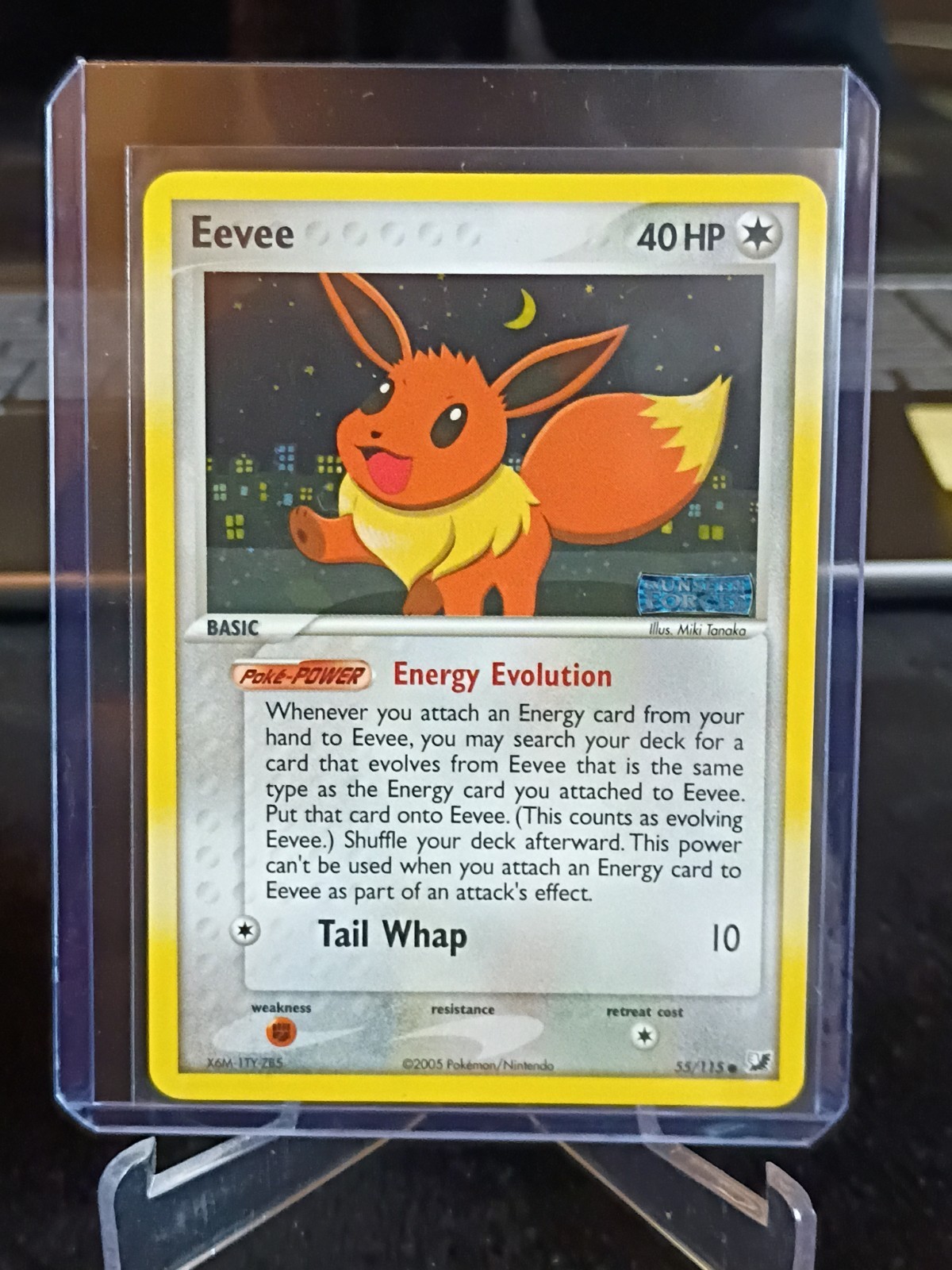 Eevee # 55/115 Reverse Holo Stamped Unseen Forces/Look Pics & Read Description Eevee # 55/115 Reverse Holo Stamped Unseen Forces/Look Pics & Read Description